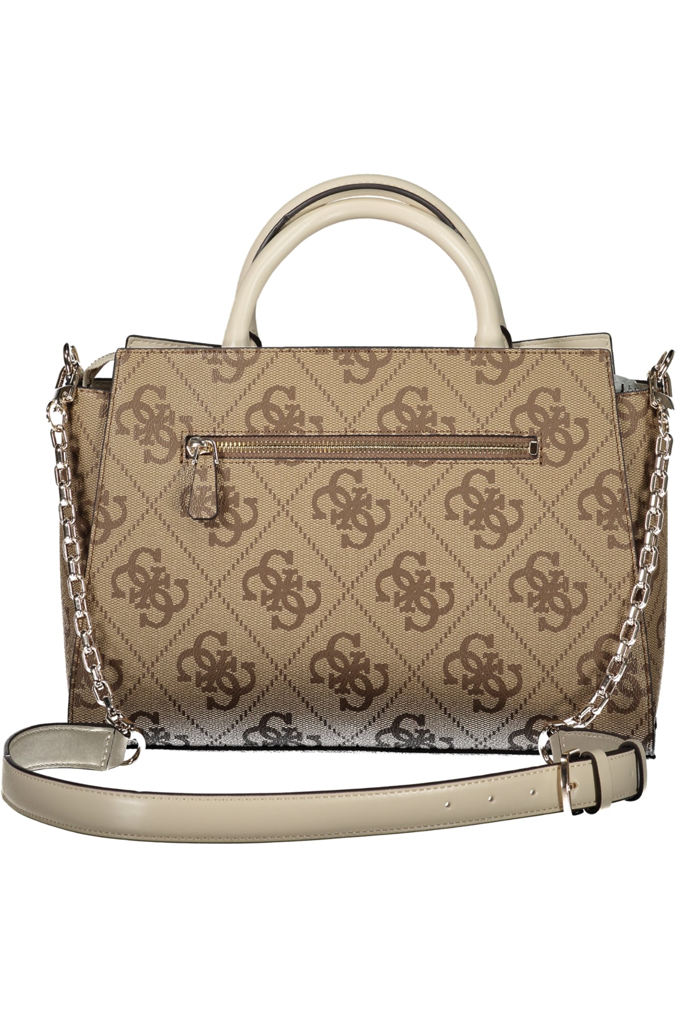 OS950006_BELATTEL – Stylische beige Handtasche NOLANA mit Schulterriemen und vielen Fächern – Größe: UNI – Farbe: Beige