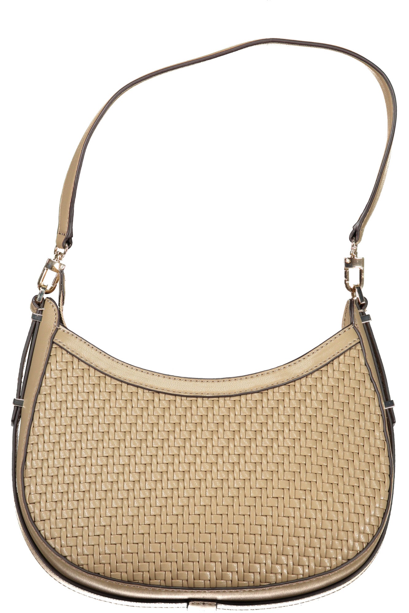 WG950302_BEDARKTA – Beige Damen-Tasche mit Kontrastdetails & Schultergurt, Kartenfächer – Größe: UNI – Farbe: Beige