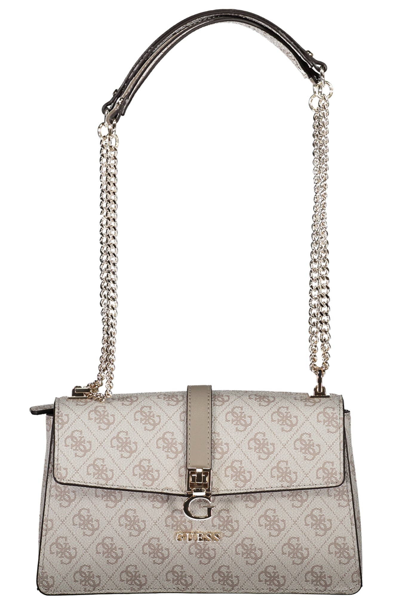 SG962921_GRDKTAUL – Elegante graue Damentasche mit Kettengriffen und Kontrastdetails – Größe: UNI – Farbe: Grigio