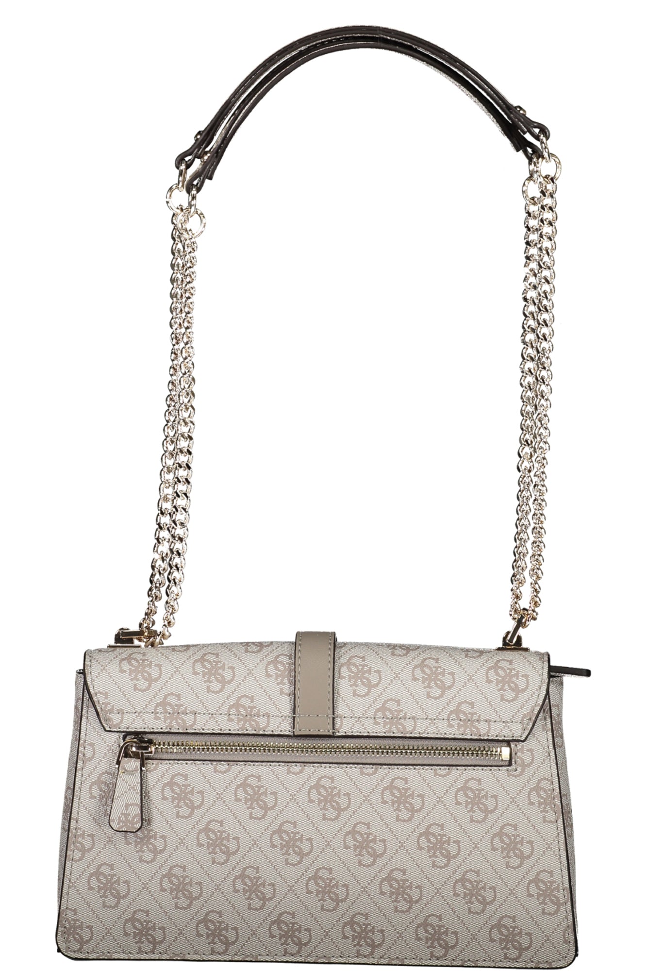 SG962921_GRDKTAUL – Elegante graue Damentasche mit Kettengriffen und Kontrastdetails – Größe: UNI – Farbe: Grigio