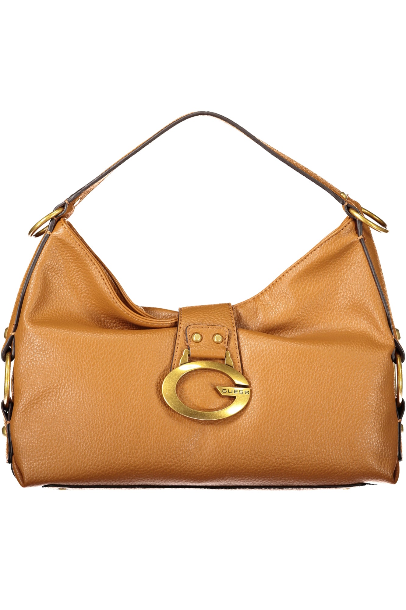 BB930818_MACOGNAC – Elegante braune Damenhandtasche mit Fächern und Schutzfüßen – Größe: UNI – Farbe: Marrone