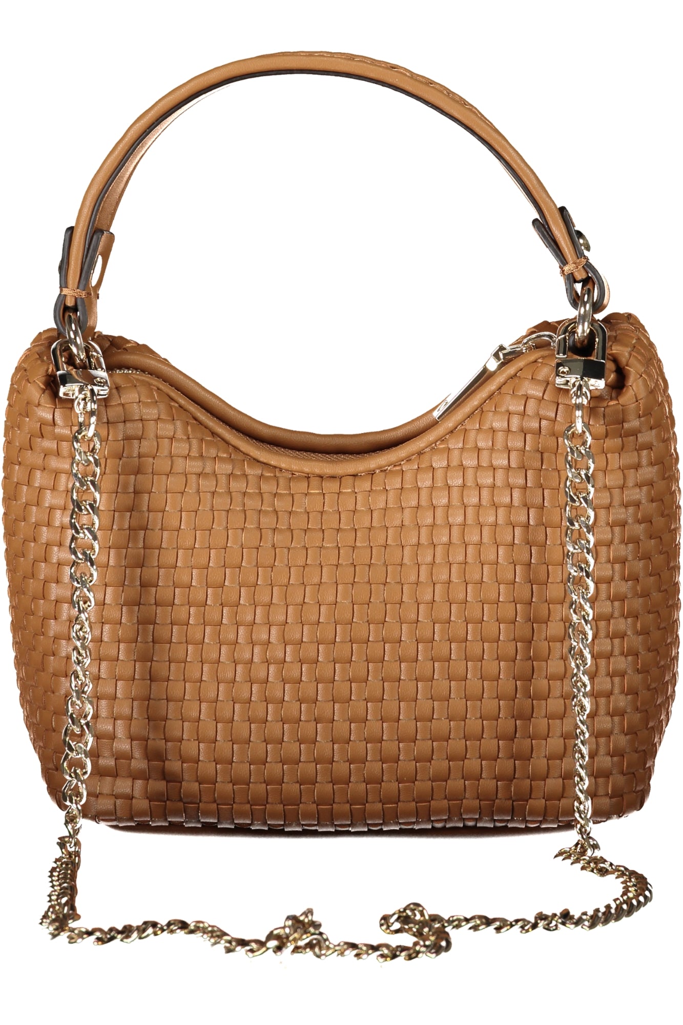 WW921973_MACOCNAC – Braune Handtasche aus Leder mit Kettenschulterriemen und Kartenfächern – Größe: UNI – Farbe: Marrone