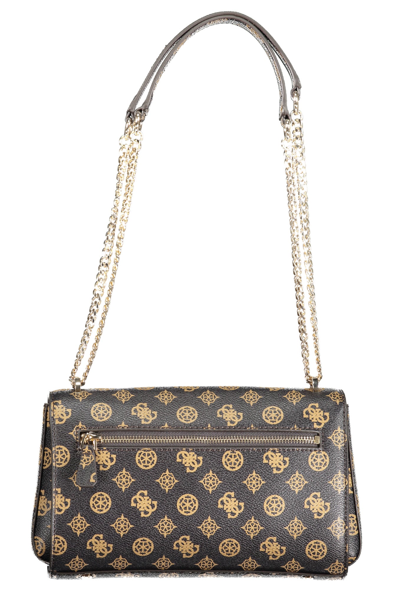 PG922621_MAMOCHAL – Braune Damentasche mit Kettengriffen und Logodetails - Stilvoll & Praktisch – Größe: UNI – Farbe: Marrone