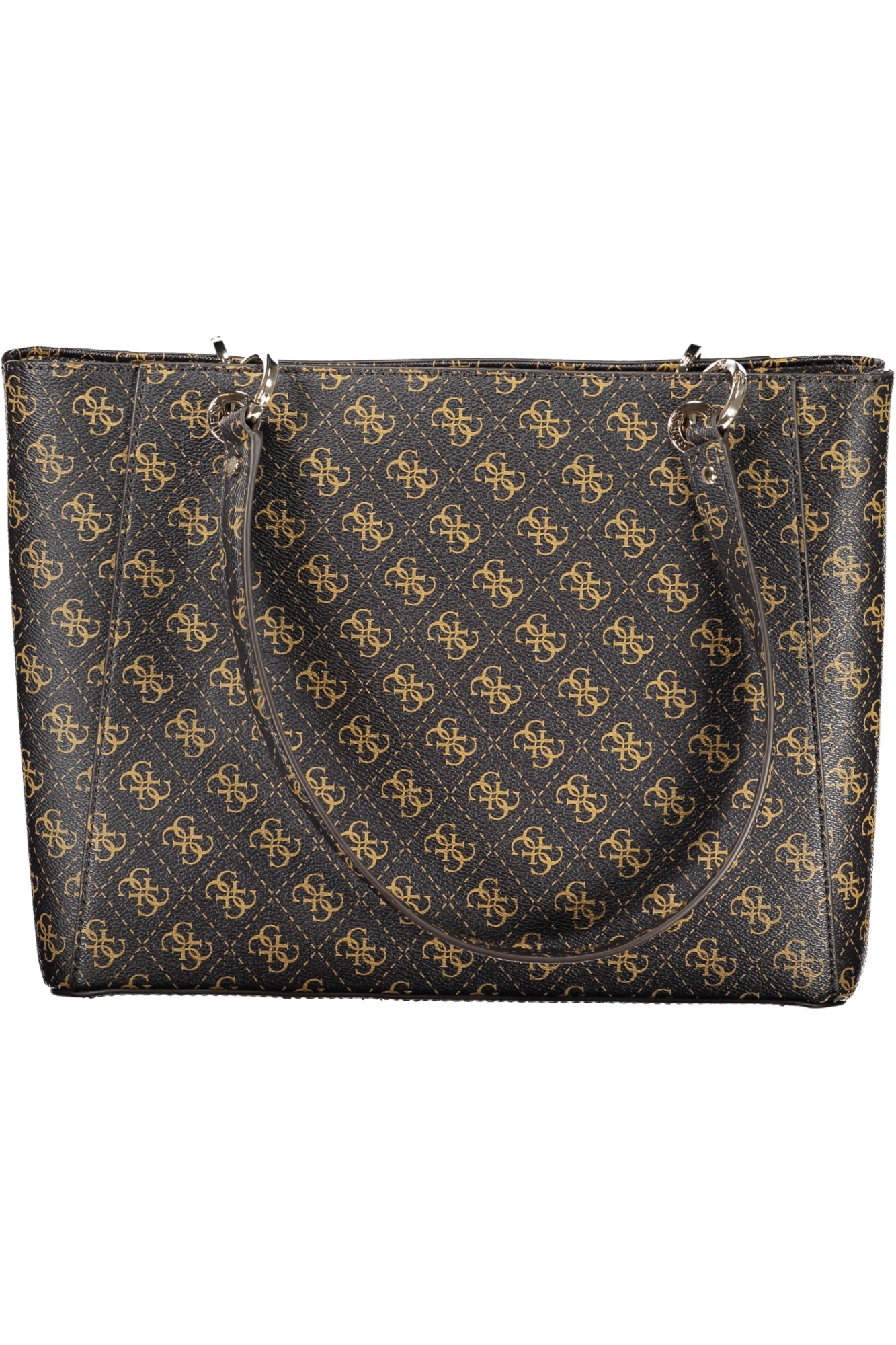 QG967225_MABROWNL – Damen Handtasche in Braun mit Schlüsselanhänger und Schutzfüßen – Größe: UNI – Farbe: Marrone