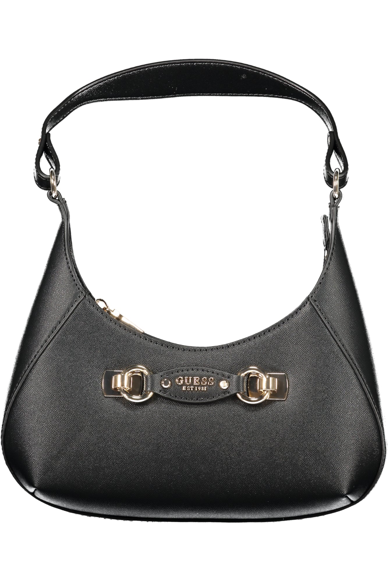 BG801518_NEBLACK – Elegante Mini-Tasche: Schwarz, Reißverschluss & Kontrastdetails – Größe: UNI – Farbe: Nero