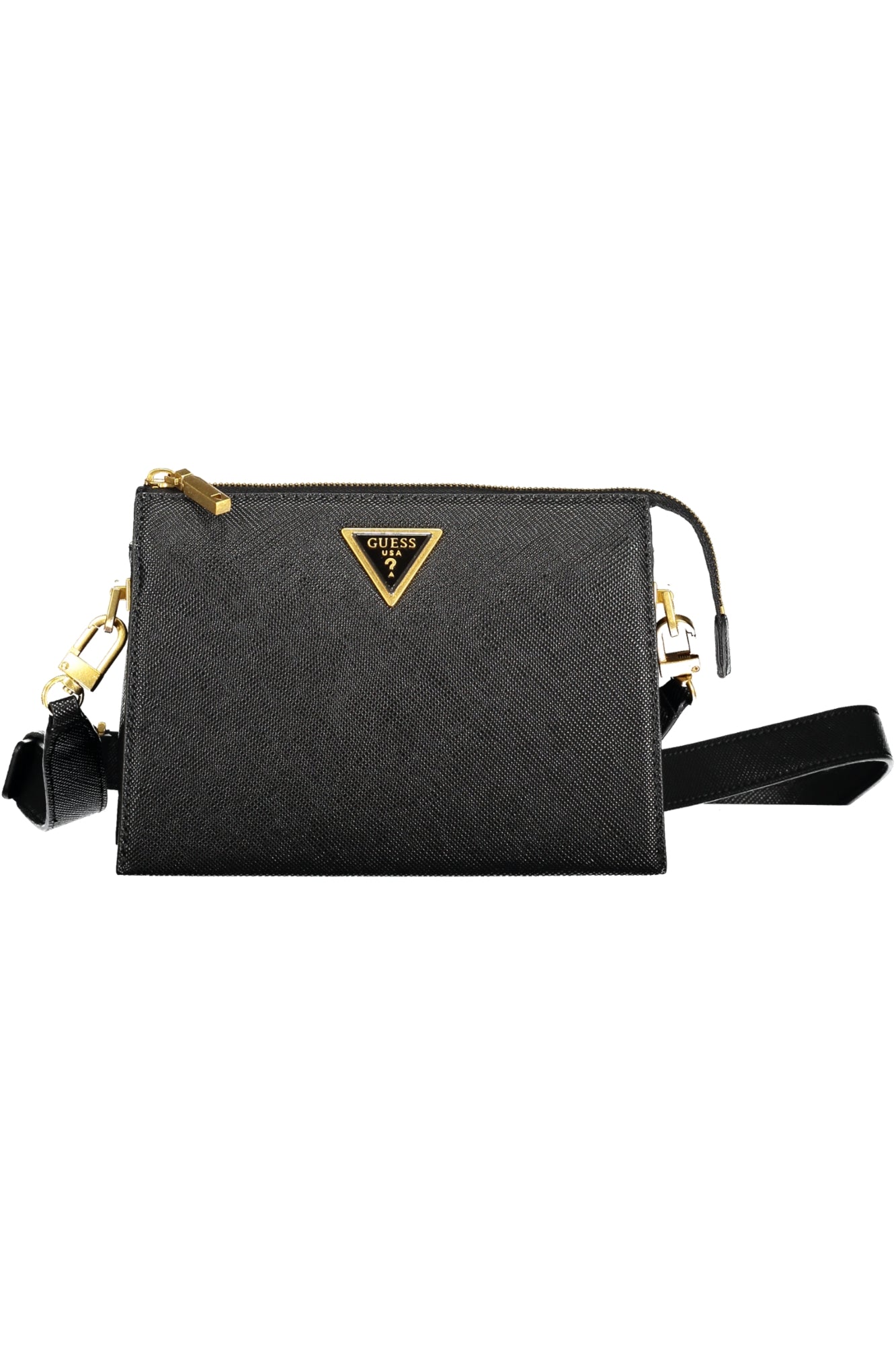 VA923112_NEBLACK – Damentasche Schwarz: Elegant mit Verstellbarem Schultergurt & Fächern – Größe: UNI – Farbe: Nero