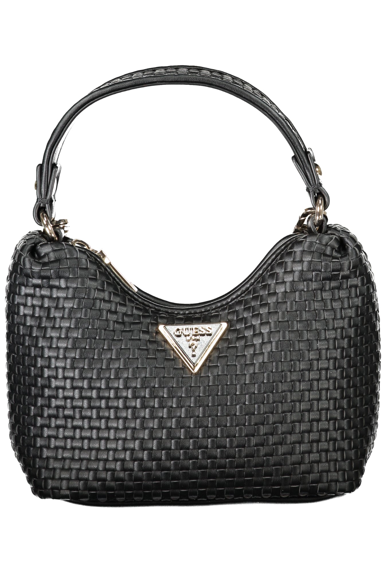 WG921973_NEBLACK – Damentasche Schwarz Leder mit Kettengurt und Schutzfüßen – Größe: UNI – Farbe: Nero