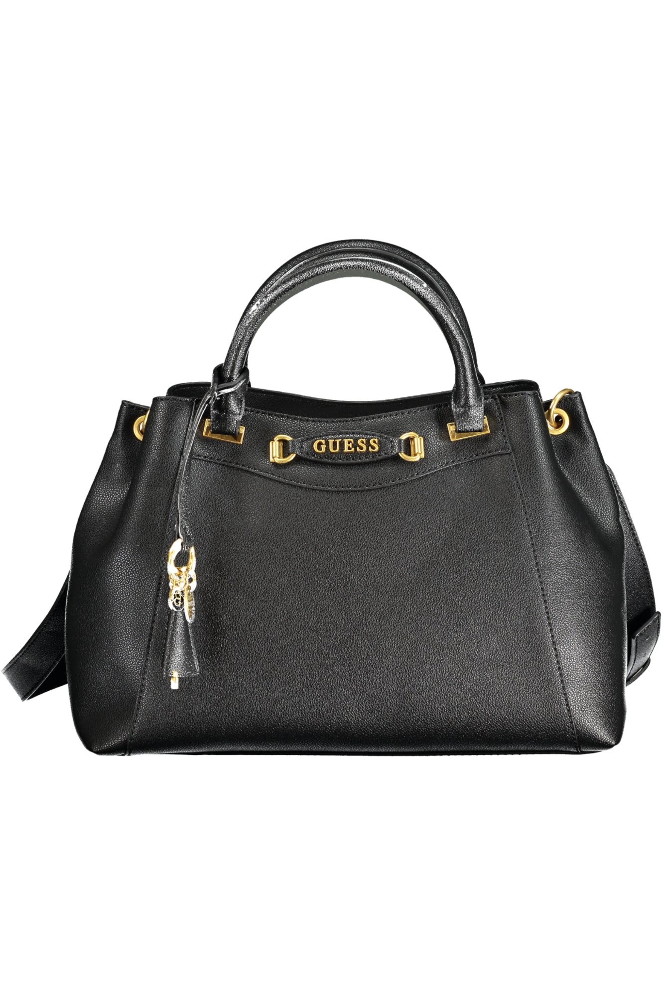 VA922106_NEBLACK – Stylische schwarze Damentasche mit vielseitigem Schultergurt und Fächern – Größe: UNI – Farbe: Nero