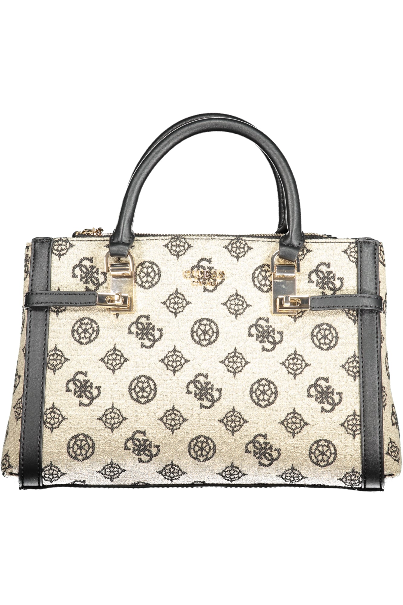 JG922606_NEBLACKL – Stylische Damen Tragetasche Schwarz - Vielseitig & Praktisch mit Fächern – Größe: UNI – Farbe: Nero