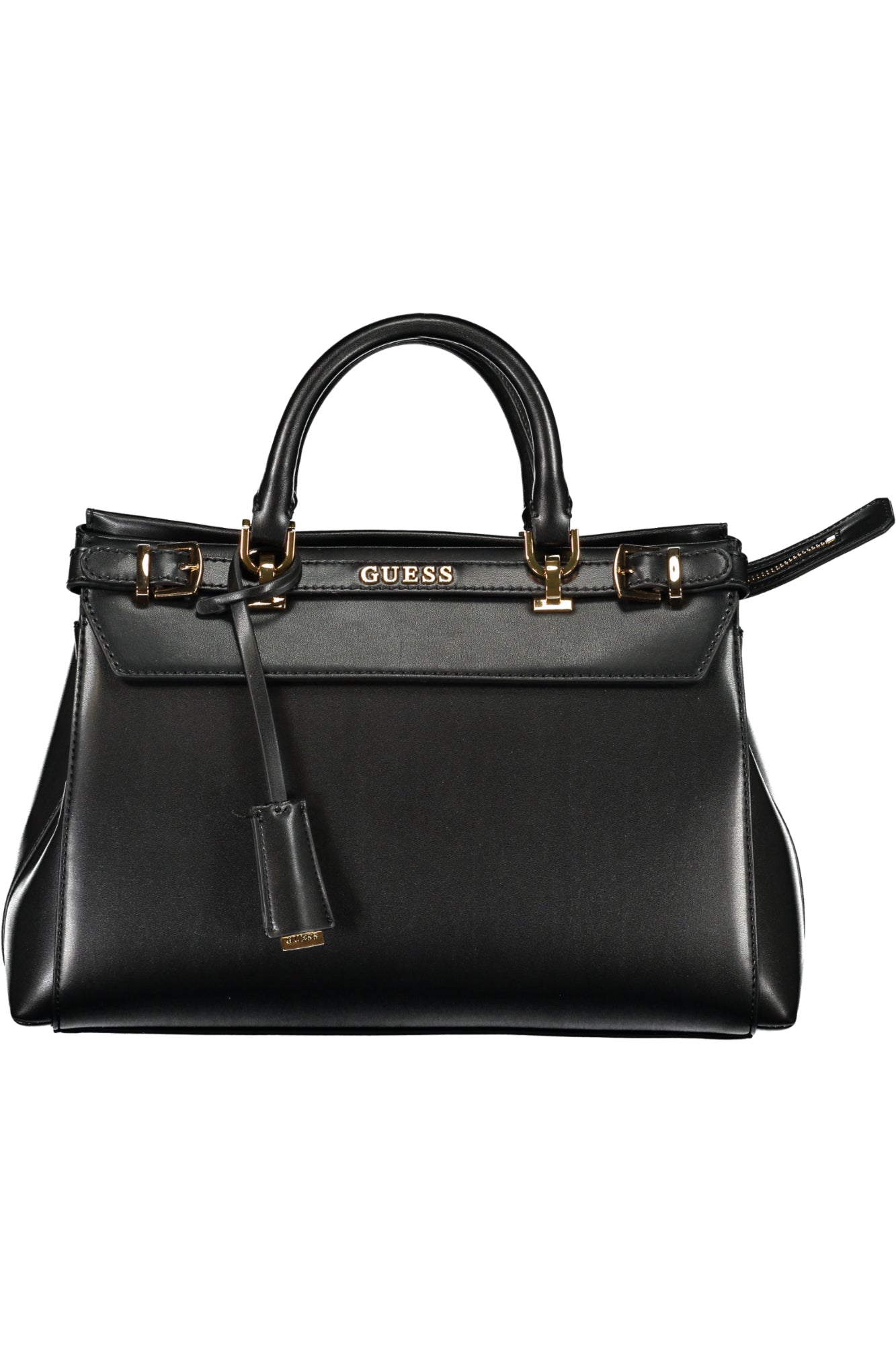 VZ900106_NEBLACK – Elegante schwarze Damentasche mit abnehmbarem Gurt und vielen Fächern – Größe: UNI – Farbe: Nero