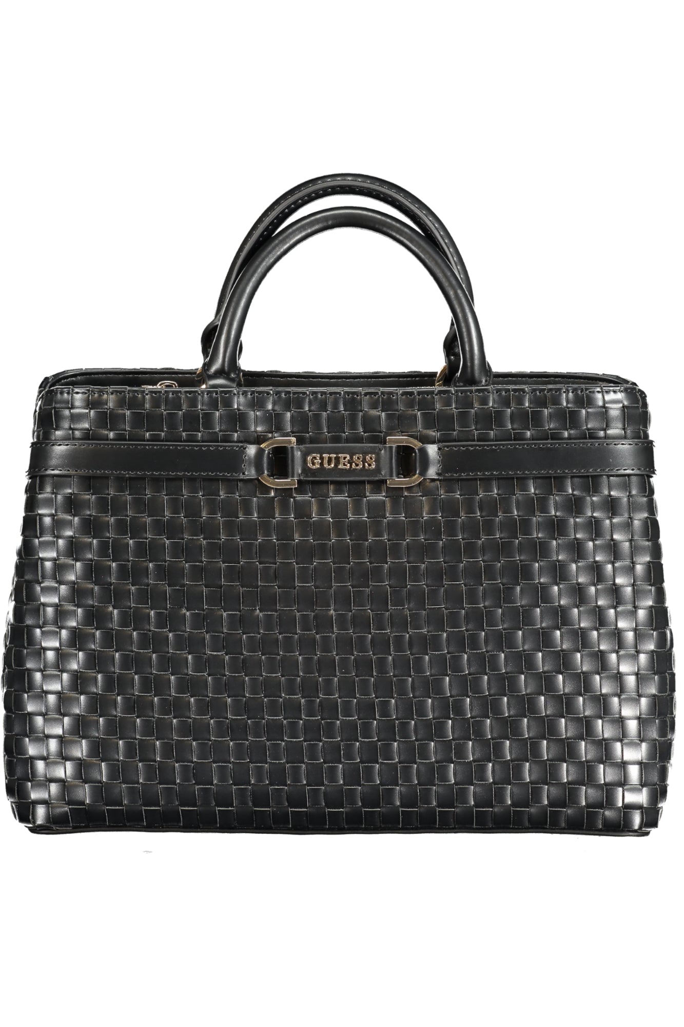 WG932606_NEBLACK – Stilvolle Schwarze Handtasche: Vielseitig mit Riemen und Innenfächern – Größe: Standard