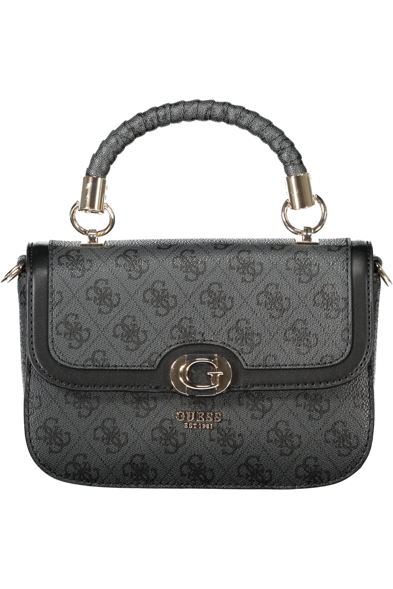 SG954020_NECOALLO – Stilvolle schwarze Damentasche mit verstellbarem Gurt und Druckknopf – Größe: UNI – Farbe: Nero