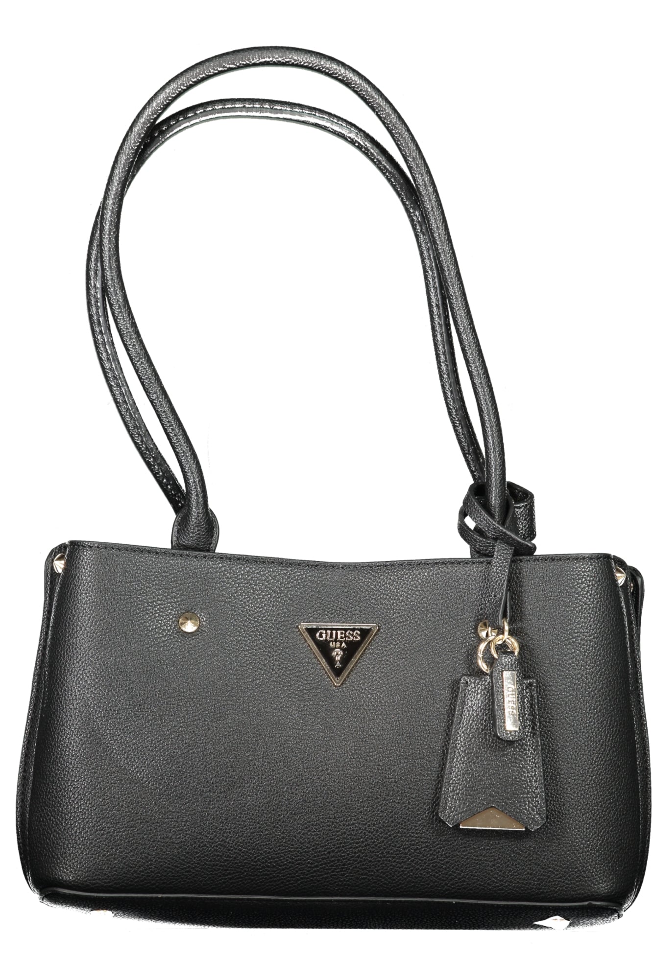BG877809_NEBLACK – Stylische Damenschultertasche Schwarz mit Mehreren Fächern und Logo – Größe: UNI – Farbe: Nero