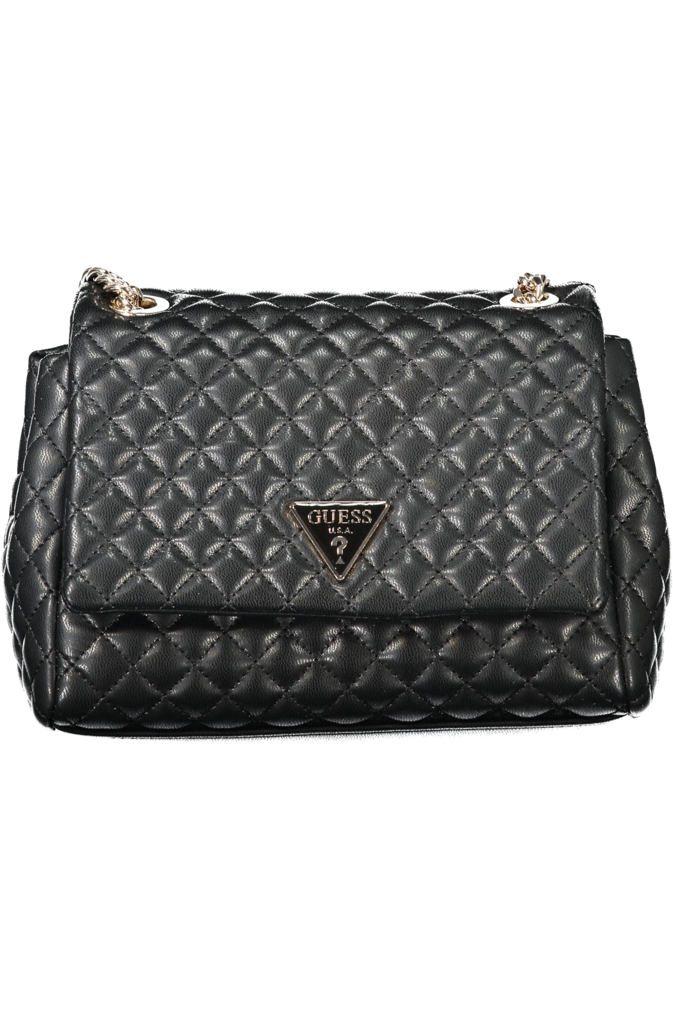 EQG954121_NEBLACK – Elegante Schwarze Damentasche mit Kette & Kontrastdetails für Damen – Größe: UNI – Farbe: Nero