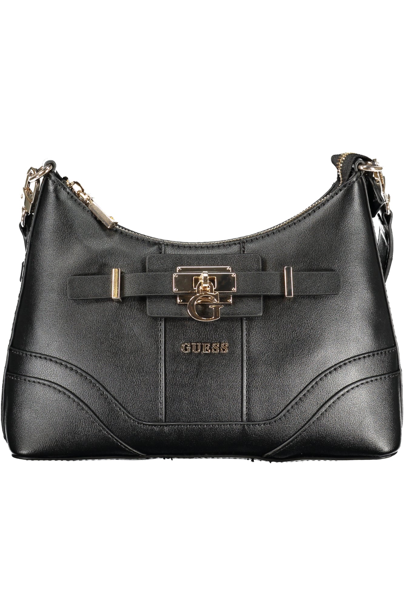 BG920618_NEBLACK – Elegante Damen Handtasche Schwarz mit Schulterriemen und Reißverschluss – Größe: UNI – Farbe: Nero