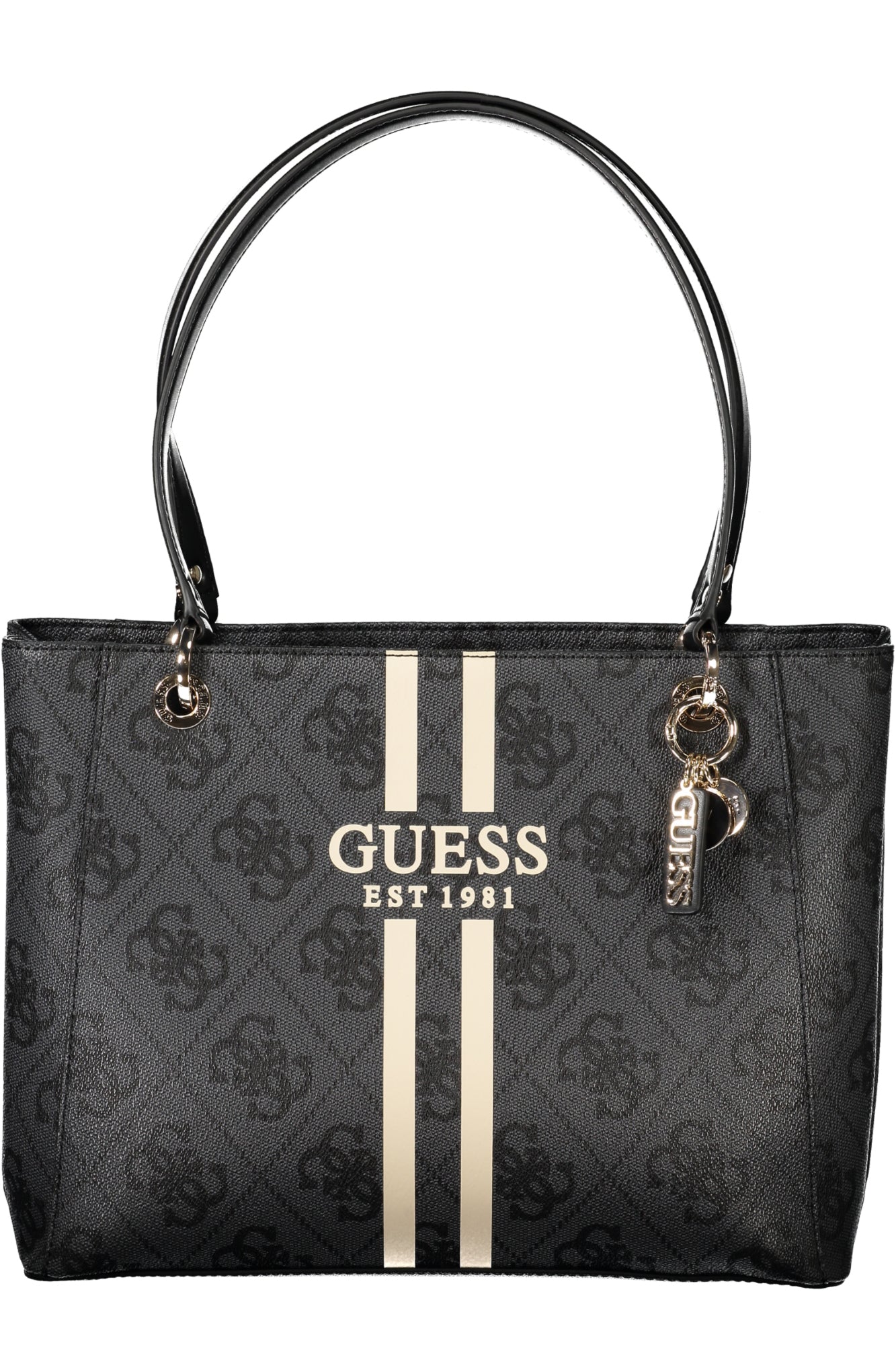 OS967225_NECOALLO – Elegante schwarze Damen-Tasche: 2 Fächer, Schulterhenkel, Reißverschluss – Größe: UNI – Farbe: Nero