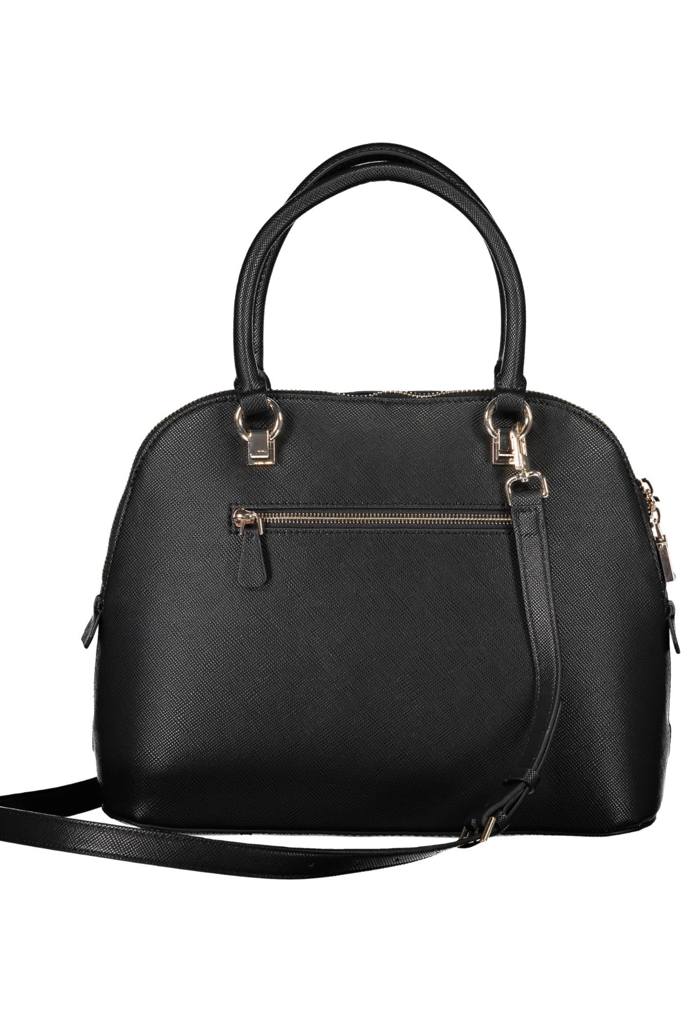 VG875506_NERO_BLACK – Elegante Schwarze Damenhandtasche mit Henkel und Schultergurt – Größe: UNI – Farbe: Nero