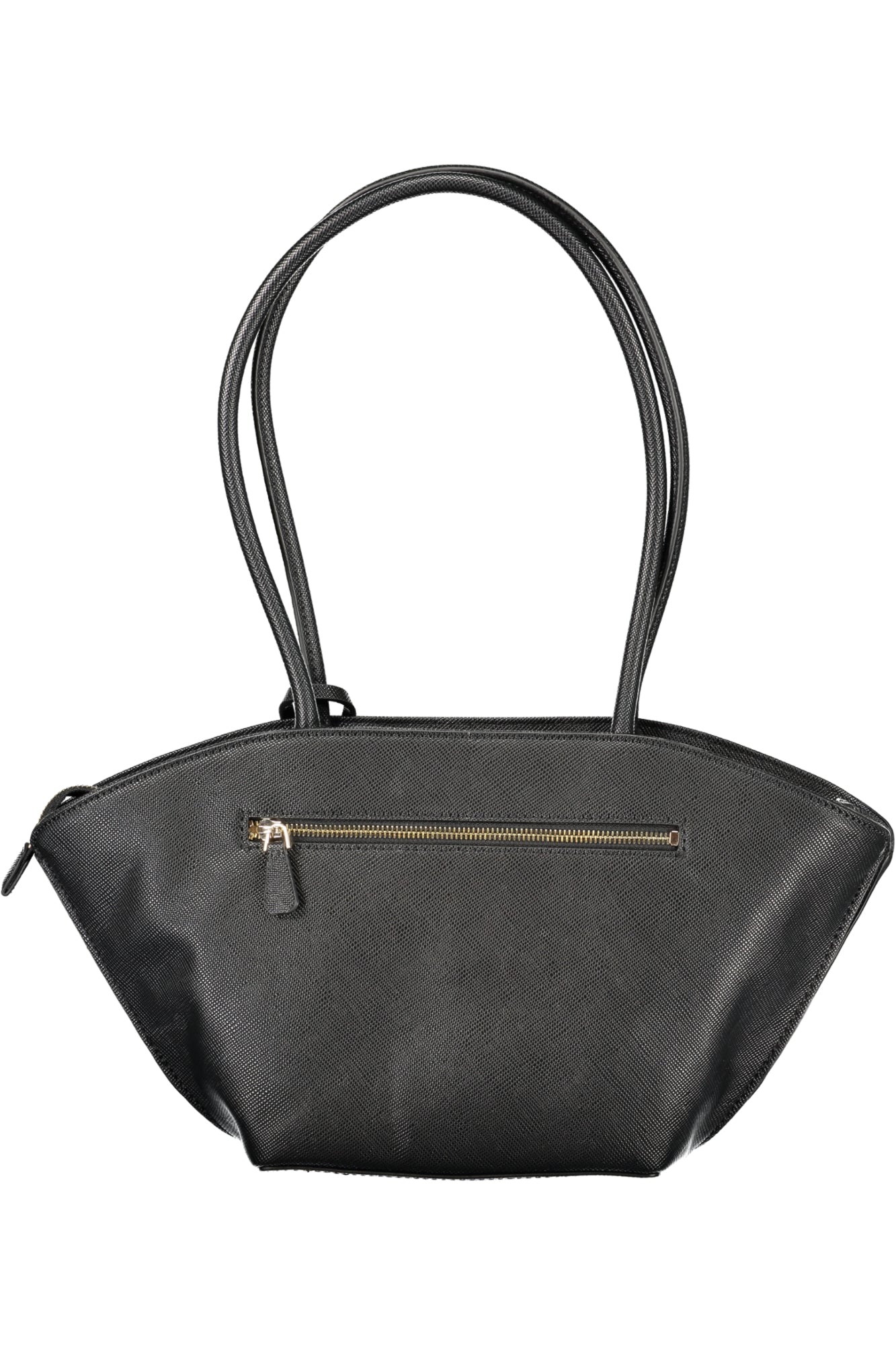 ZG920709_NEBLACK – Damen Schultertasche Schwarz mit Multifächern und Schlüsselanhänger – Größe: UNI – Farbe: Nero