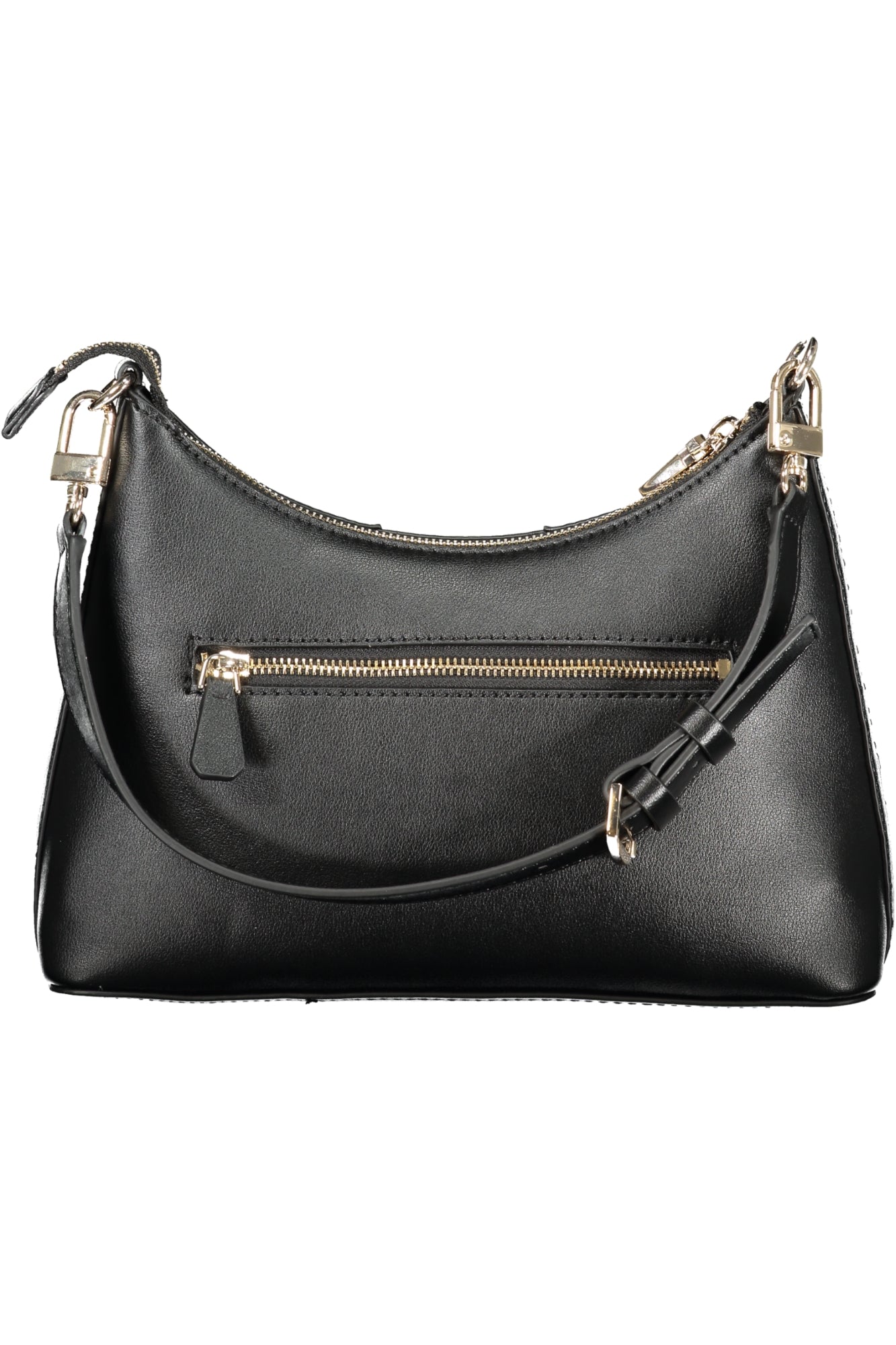 BG920618_NEBLACK – Elegante Damen Handtasche Schwarz mit Schulterriemen und Reißverschluss – Größe: UNI – Farbe: Nero