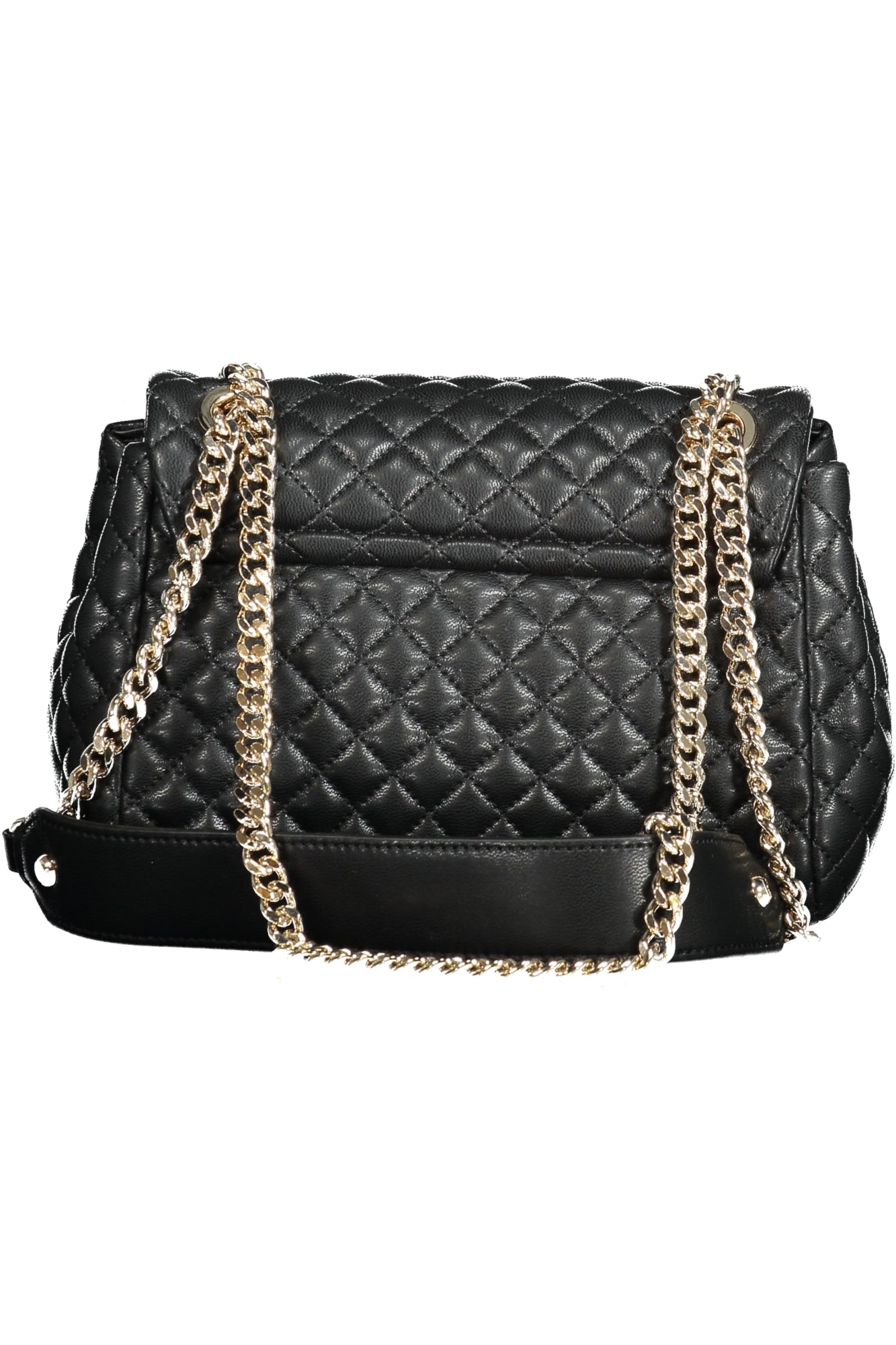 QG923621_NEBLACK – Elegante schwarze Damentasche mit Kettengurt und Kartenfächern – Größe: UNI – Farbe: Nero