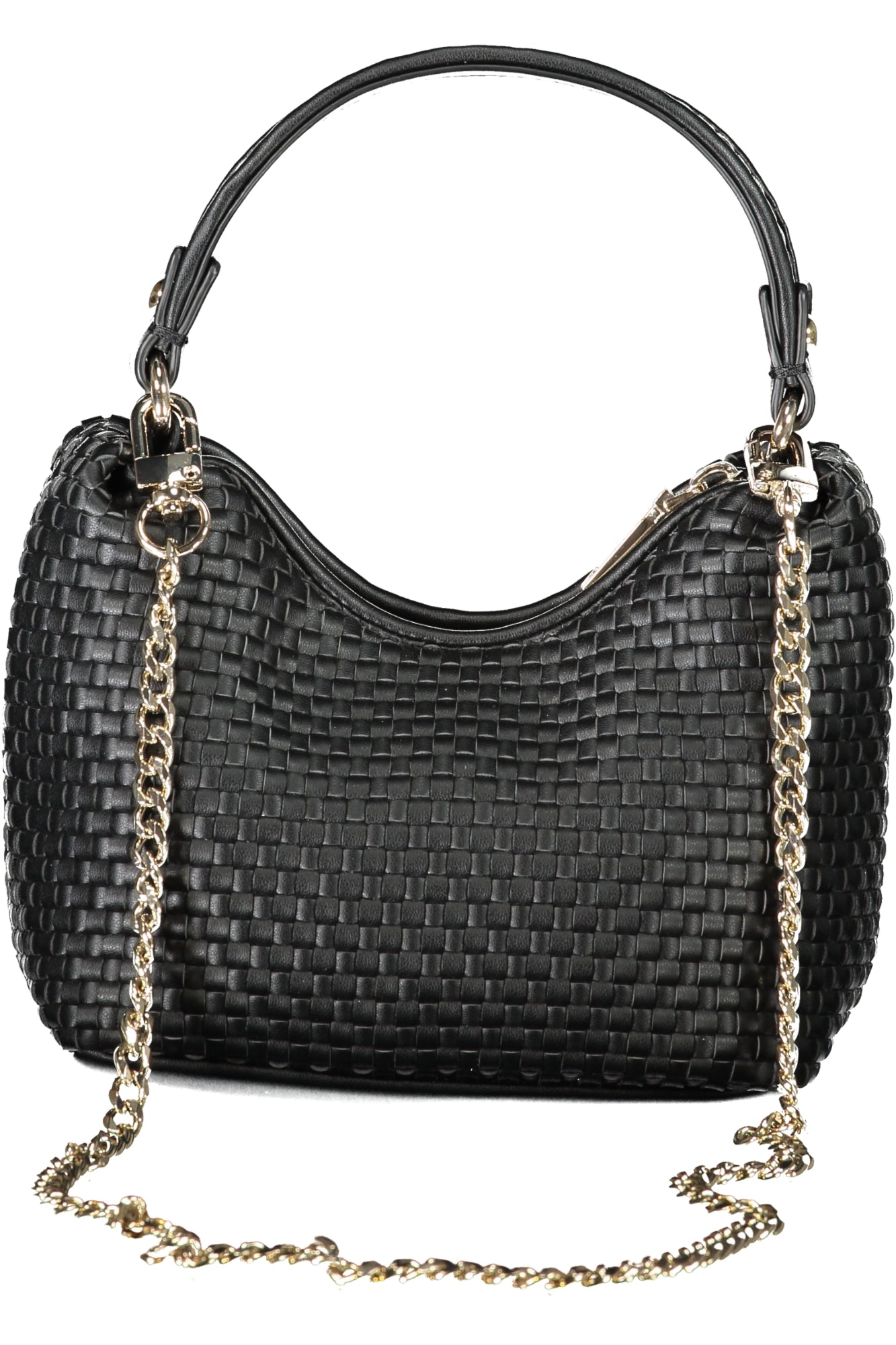 WG921973_NEBLACK – Damentasche Schwarz Leder mit Kettengurt und Schutzfüßen – Größe: UNI – Farbe: Nero