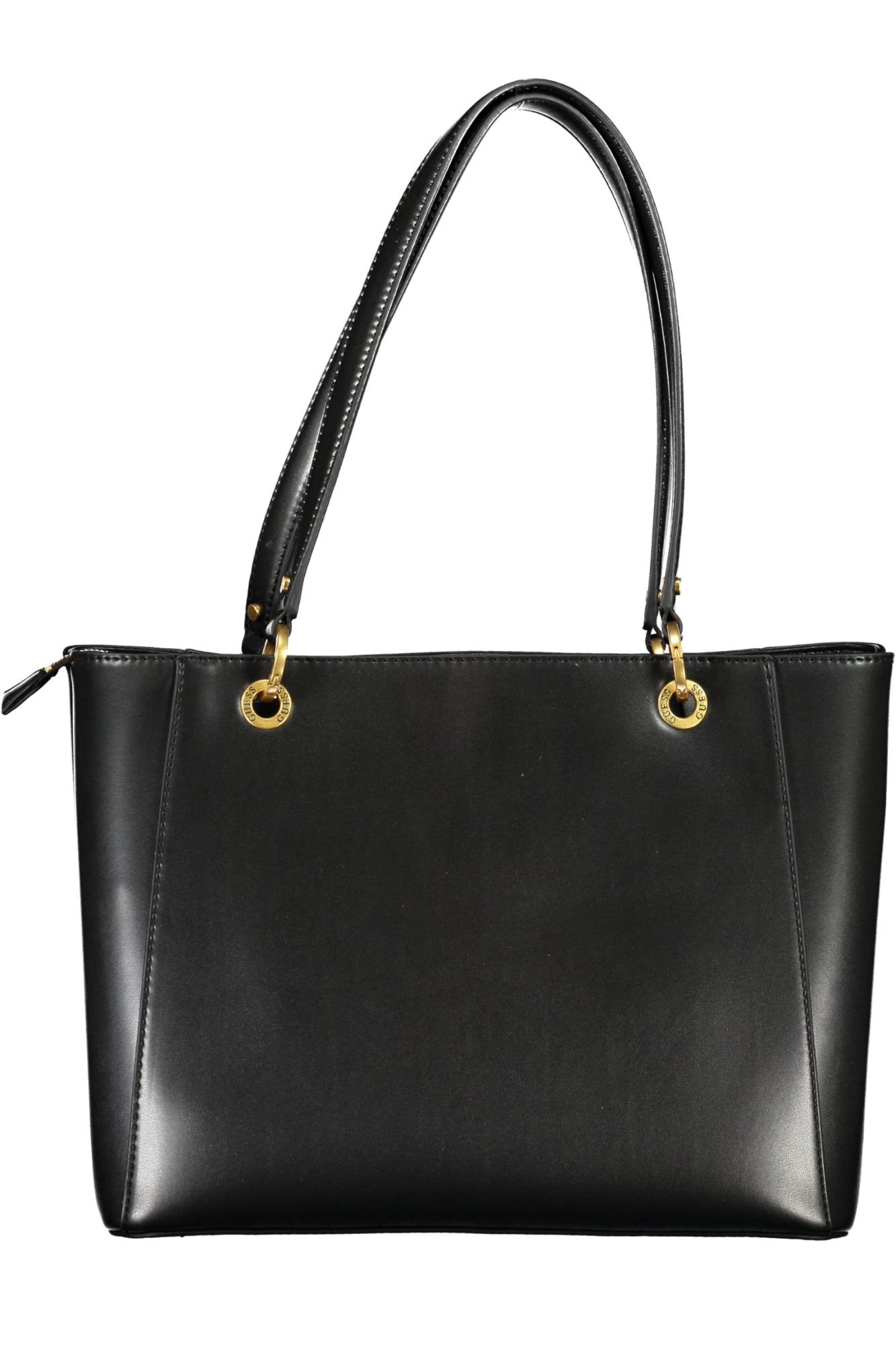 VA919025_NEBLACK – Elegante schwarze Damentasche mit Fächern & Schutzfüßen für Damen – Größe: UNI – Farbe: Nero