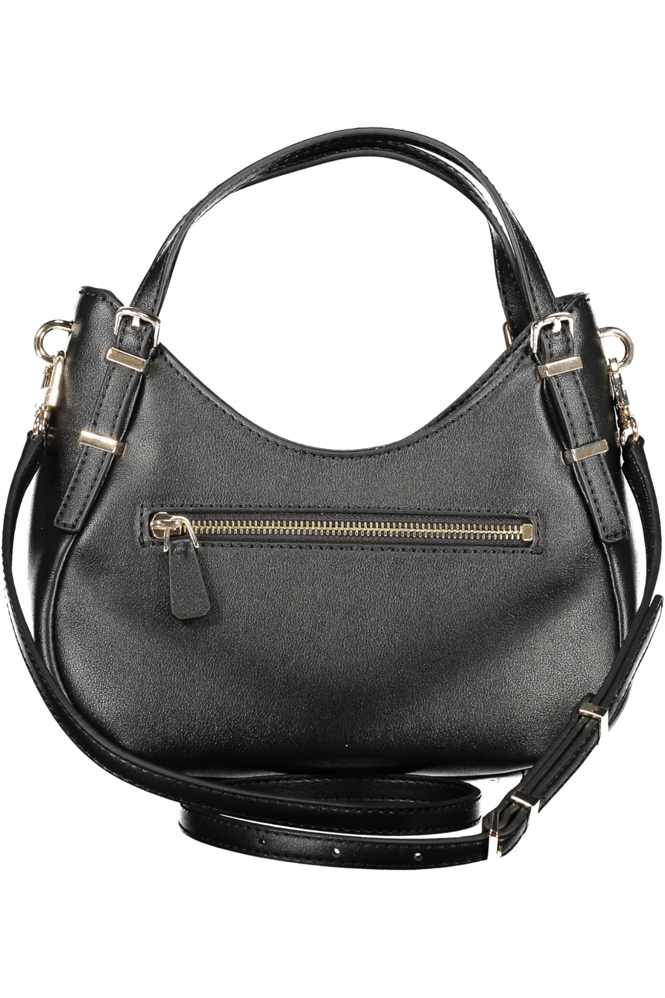 BG964405_NEBLACK – Elegante schwarze Damen-Handtasche mit vielseitigen Details und Fächern – Größe: UNI – Farbe: Nero