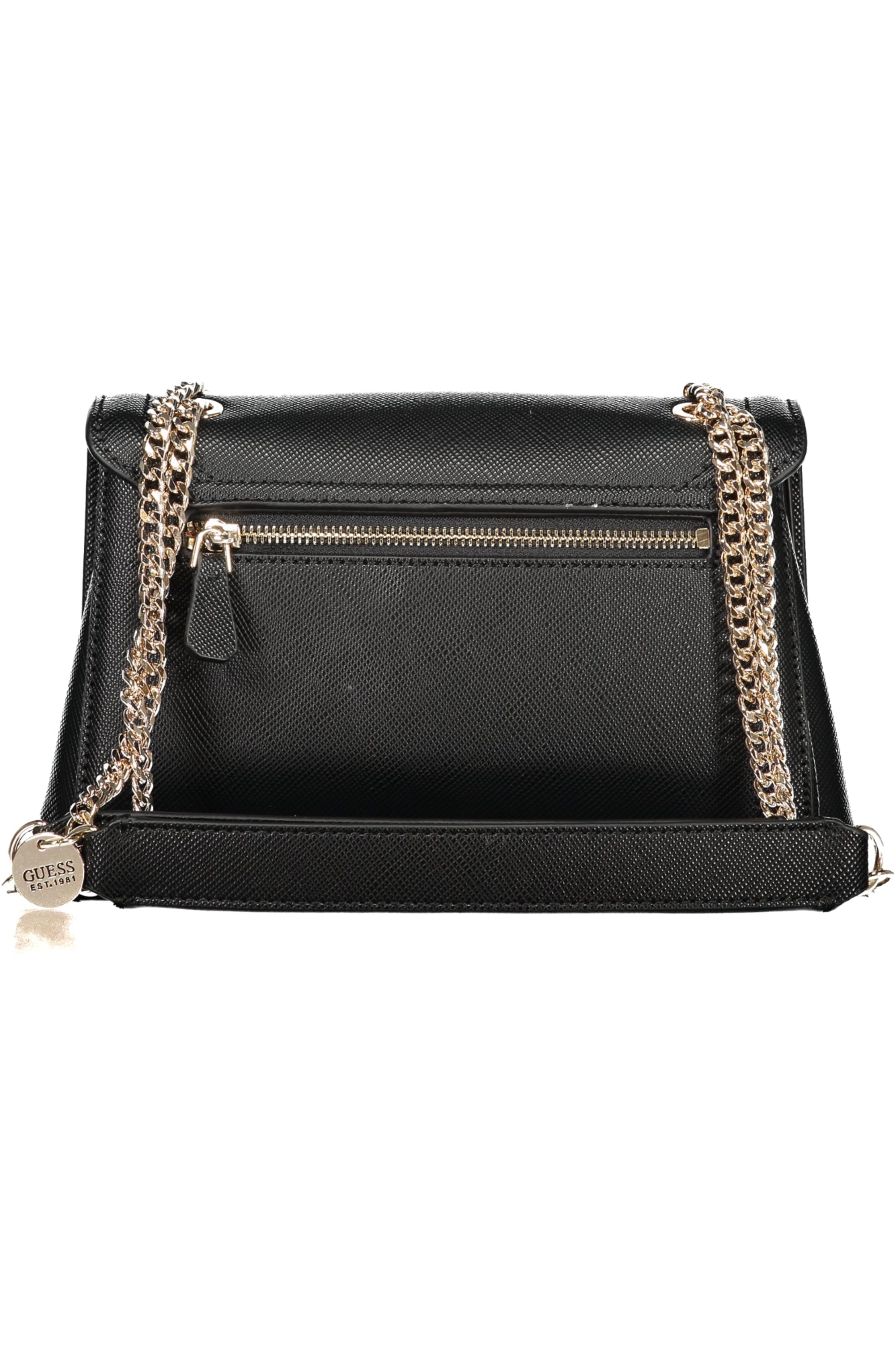 ZG967221_NEBLACK – Elegante schwarze Damen Tasche mit Kettengriffen und praktischem Innenraum – Größe: UNI – Farbe: Nero