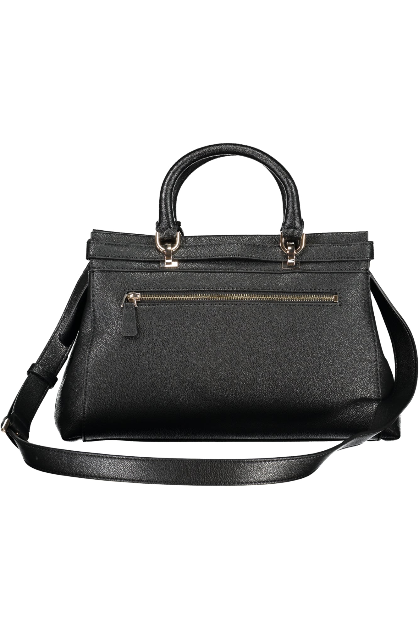 EBG951105_NEBLACK – Stylische Damenhandtasche in Schwarz aus Eco-Leder mit vielen Fächern – Größe: UNI – Farbe: Nero
