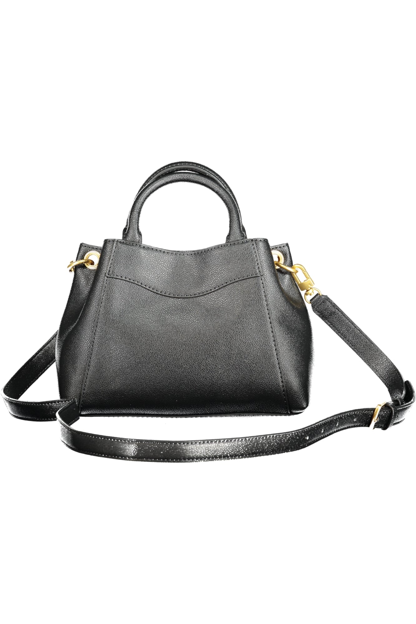 VA922176_NEBLACK – Elegante schwarze Damentasche mit verstellbarem Schultergurt, 3 Fächer – Größe: UNI – Farbe: Nero