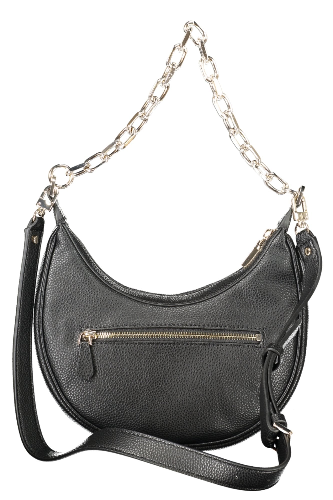 BG964201_NEBLACK – Elegante Schwarze Damen Handtasche mit Kettenhenkel und Schultergurt – Größe: UNI – Farbe: Nero