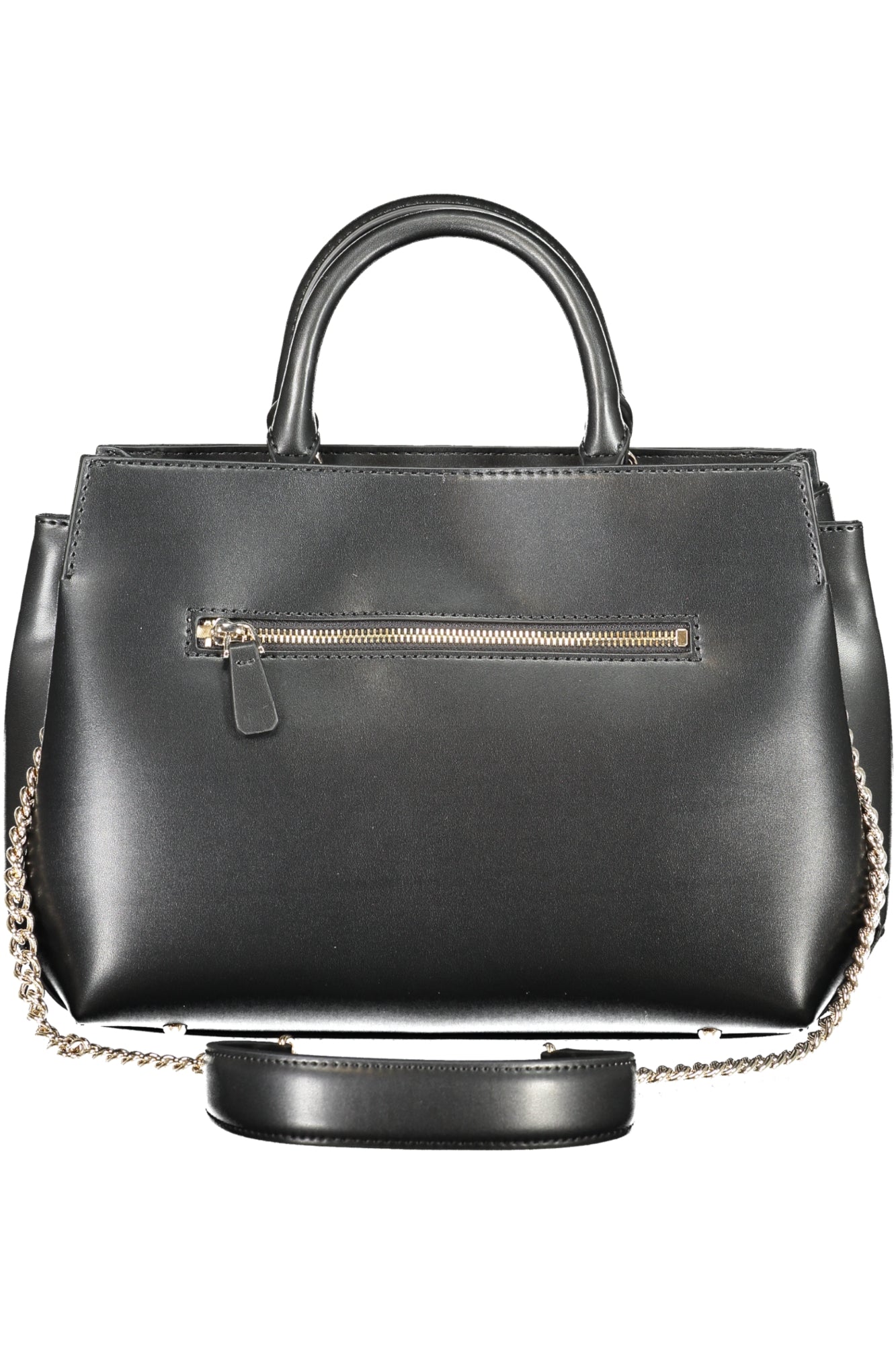 VG963906_NEBLACK – Schwarze Damentasche mit abnehmbarer Kette und praktischen Fächern – Größe: UNI – Farbe: Nero