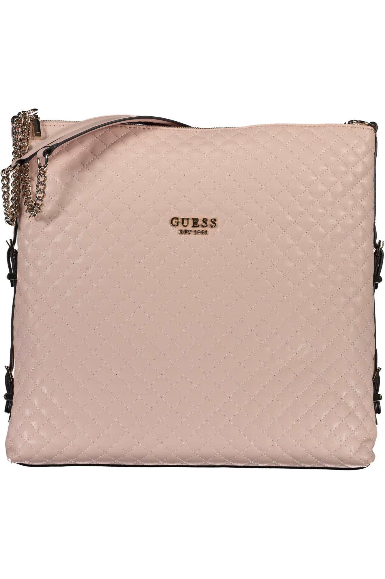 QG869424_ROSA_PALE-ROSE – Stylische Rosafarbene Damenhandtasche mit Kettenhenkeln und Details. – Größe: UNI – Farbe: Rosa