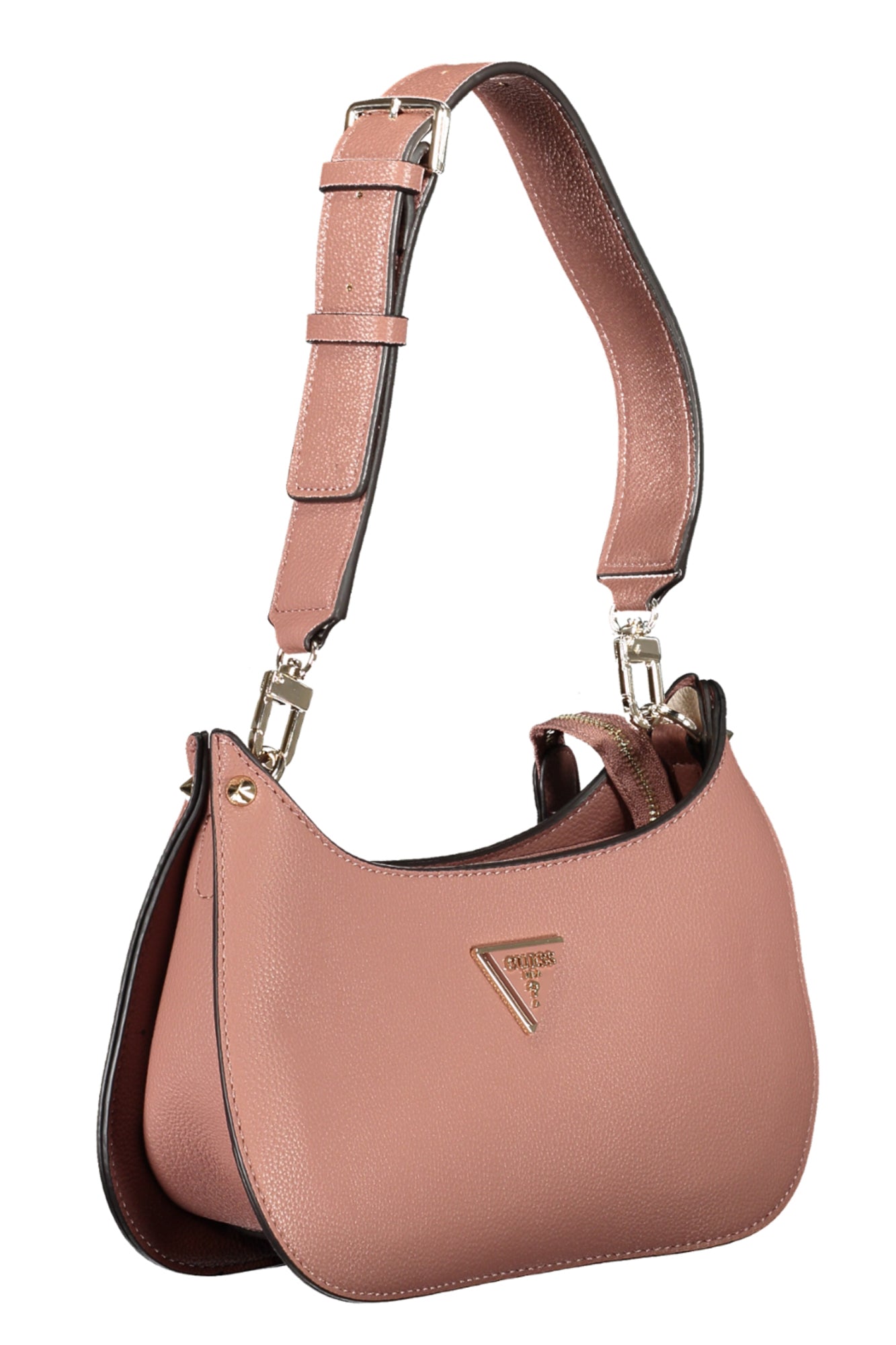 BG877872_RSROSEWOOD – Rosa Damen Mini Tasche mit verstellbarem Riemen und Logo Reißverschluss – Größe: UNI – Farbe: Rosa