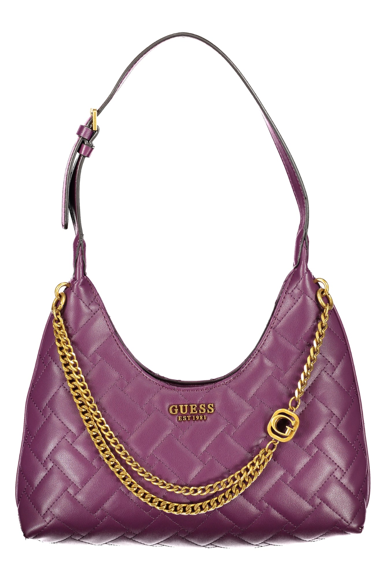 QB898402_VIPLUM – Stilvolle Damenhandtasche Lila mit Riemen und Kontrastdetails – Größe: UNI – Farbe: Viola