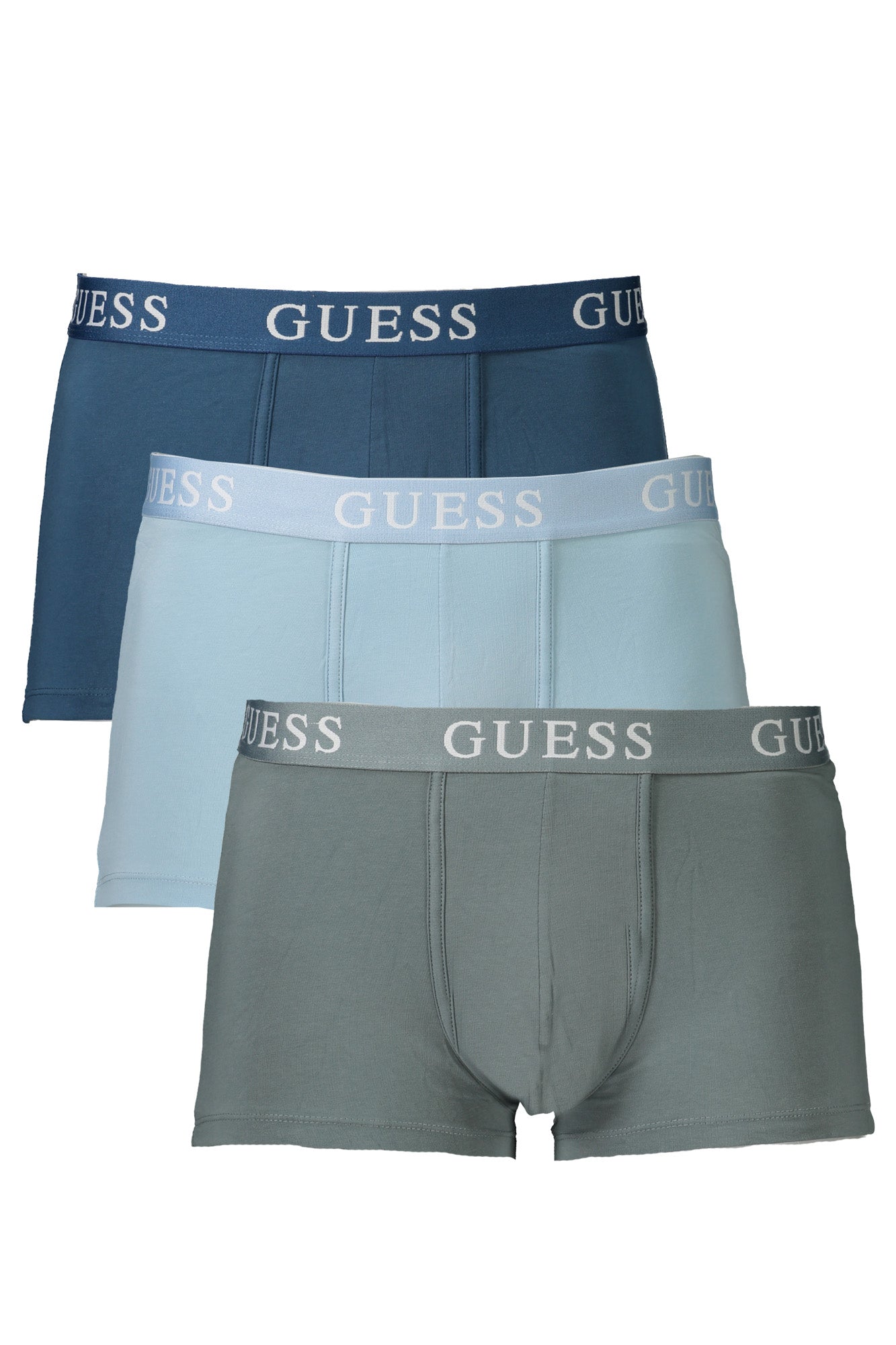 U4GG03K6YW0_AZFB3I – Hochwertige Herren Boxershorts im Dreierpack in Blau- und Grüntönen – Größe: M – Farbe: Azzurro