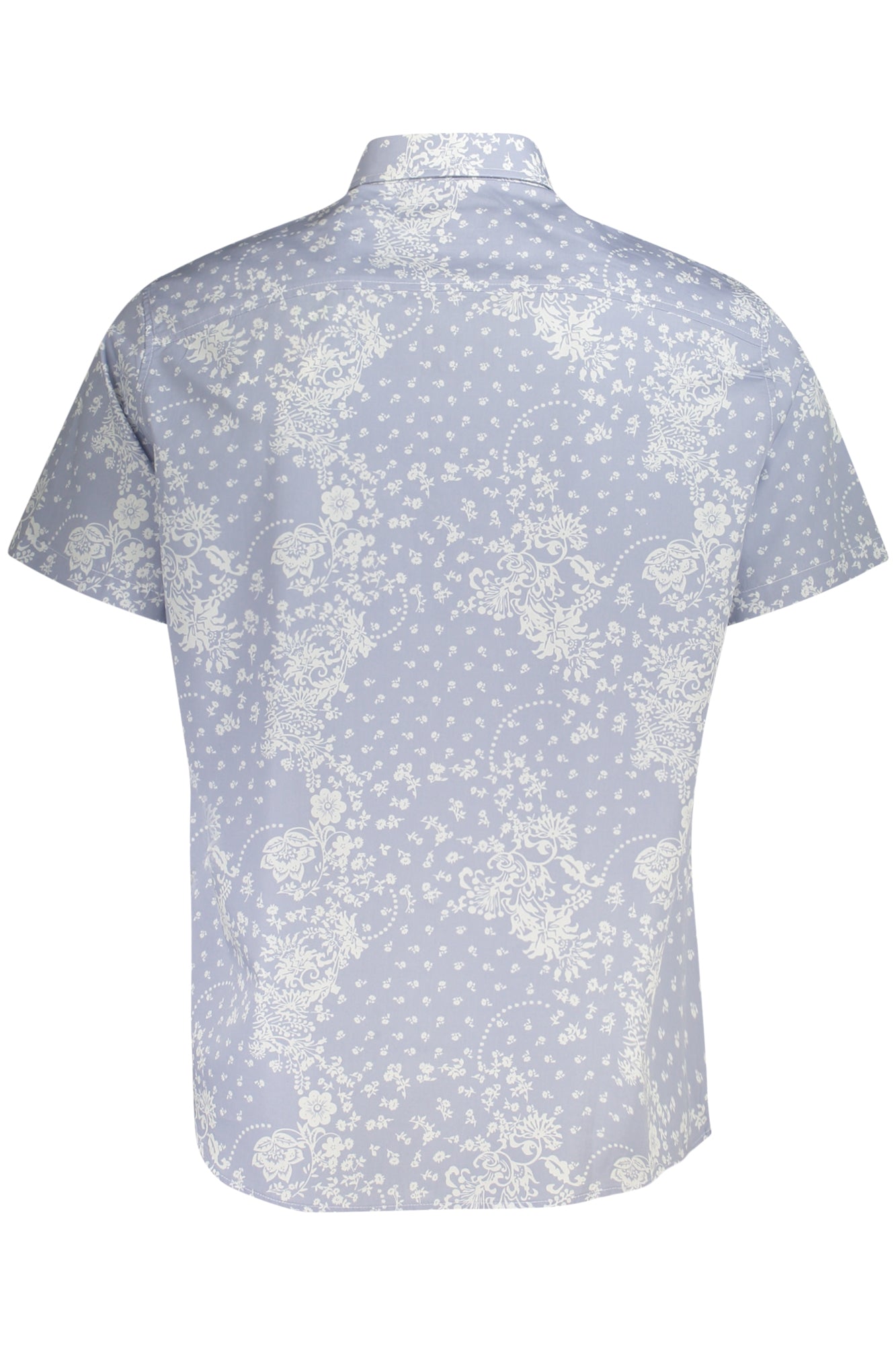 M5GH16WH8R1_AZP7XB – Stylisches Herren-Kurzarmhemd in Blau mit Muster und Brusttasche – Größe: S, M, L, XL – Farbe: Azzurro