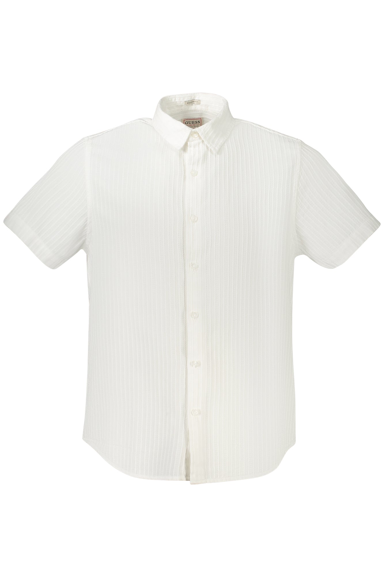M4GH63WG1Y0_BIG011 – Herren Kurzarmhemd Weiß - Regular Fit, Italienischer Kragen, Kontrast – Größe: S, M, L, XL – Farbe: Bianco
