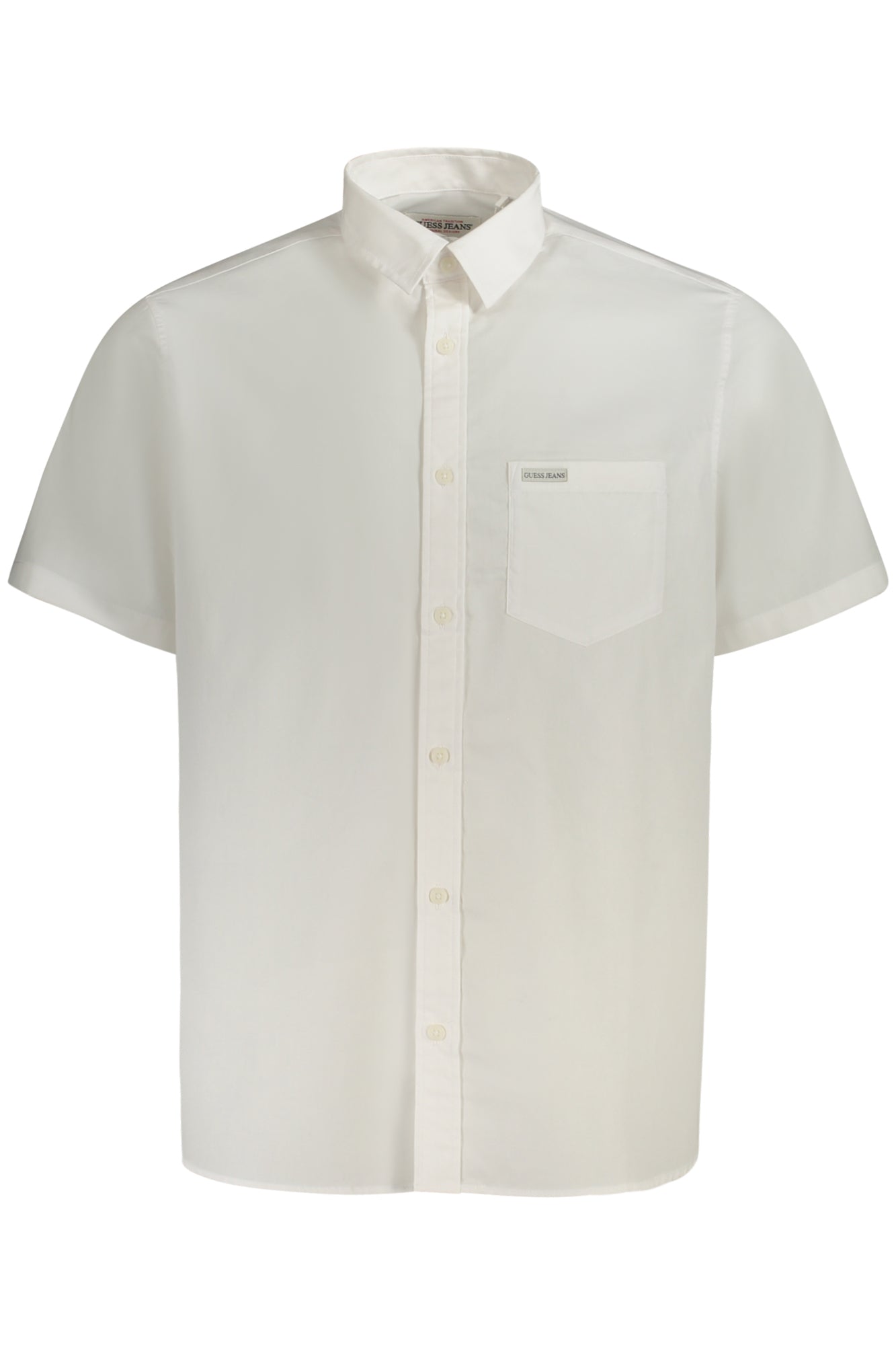 M5GH16WH7P1_BIG011 – Weißes Herren-Kurzarmhemd im klassischen Schnitt mit Brusttasche – Größe: S, M, L, XL – Farbe: Bianco
