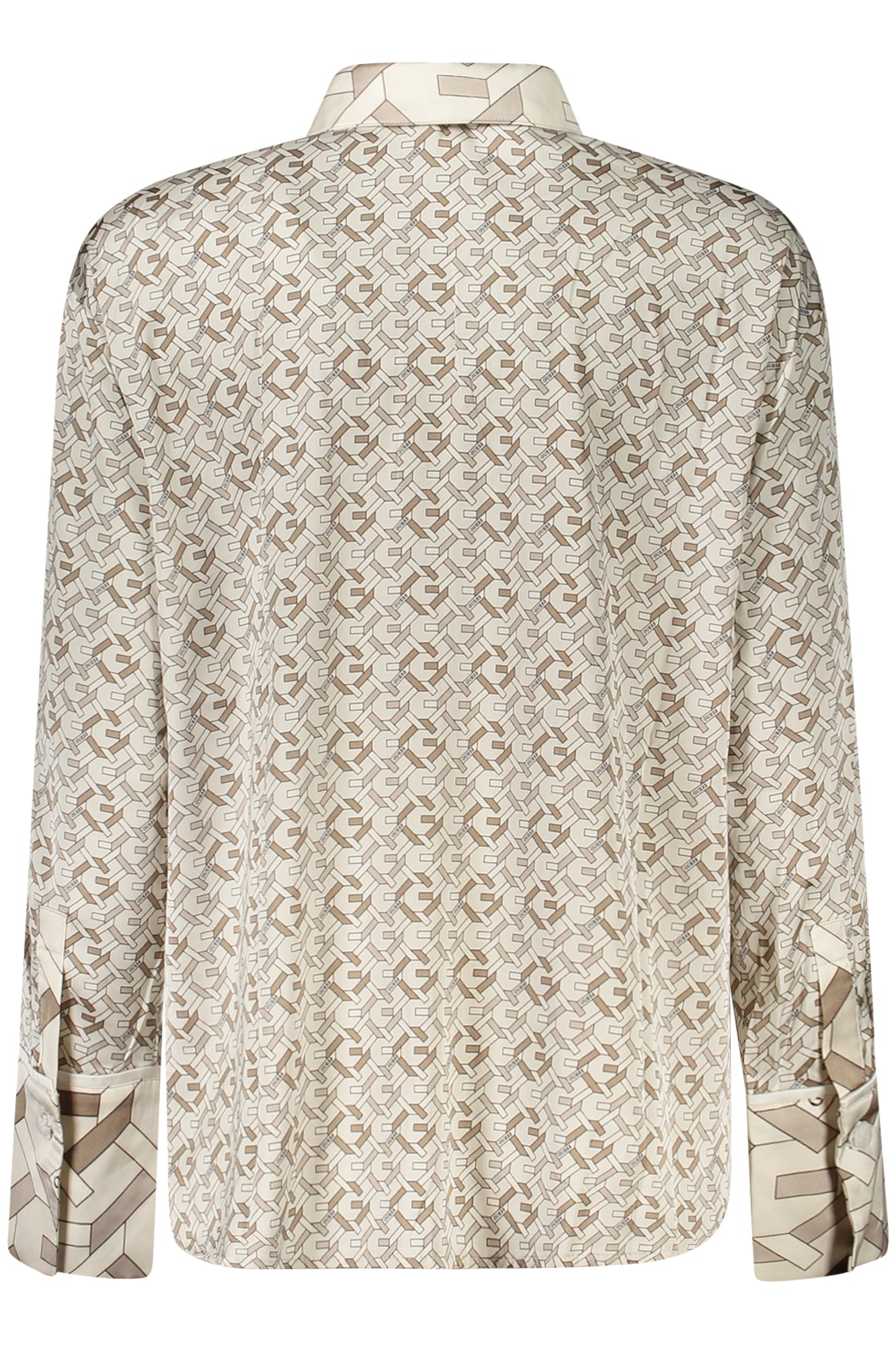 W4YH47WF1T2_BEP1KZ – Beige Damen Langarmbluse mit Muster und italienischem Kragen entdecken – Größe: XS, S, M, L – Farbe: Beige