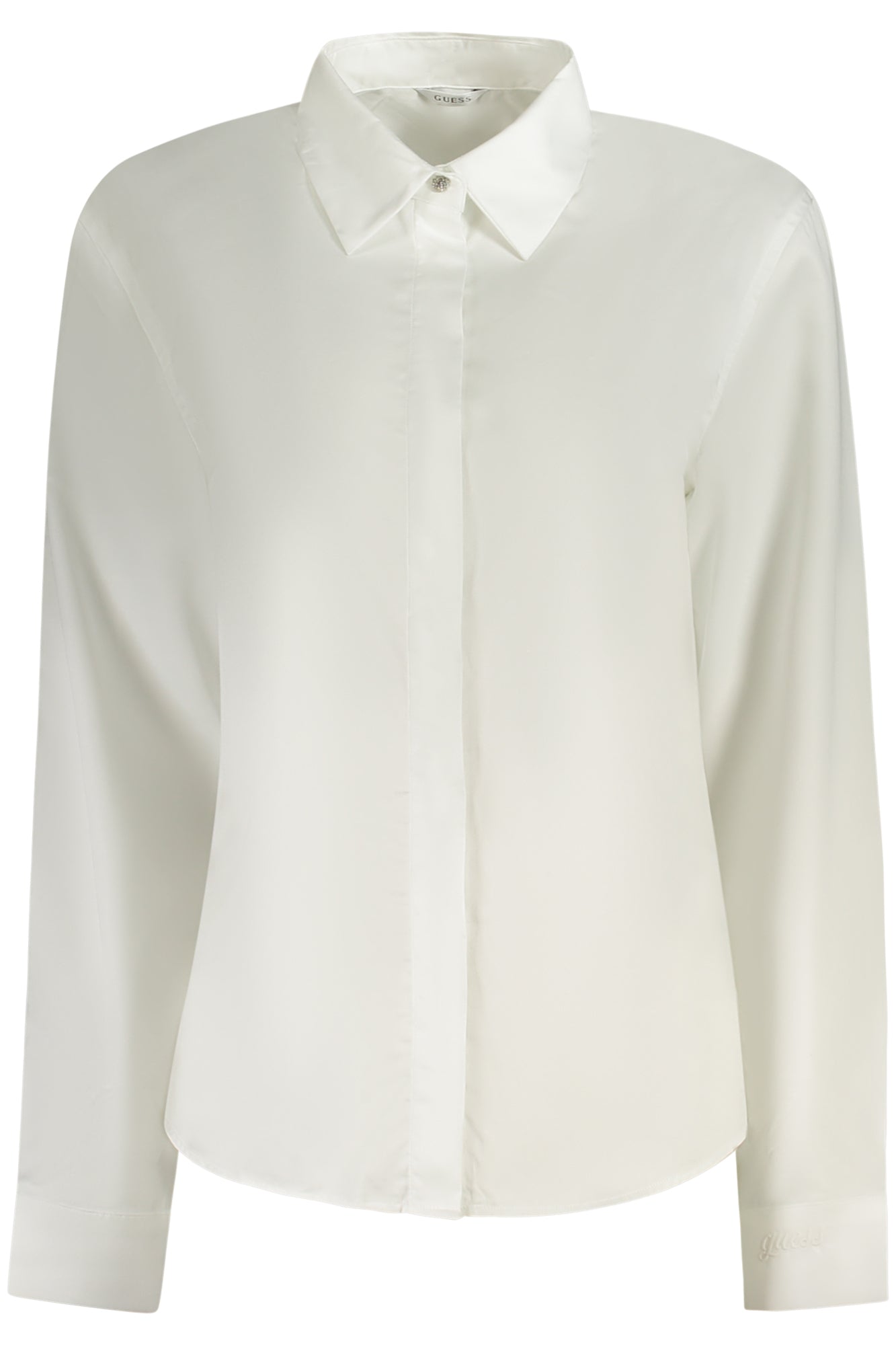 W5RH31WAF10_BIG011 – Elegantes Damenlangarmshirt Weiß mit Italienischem Kragen & Logo – Größe: XS, S, M, L, XL – Farbe: Bianco
