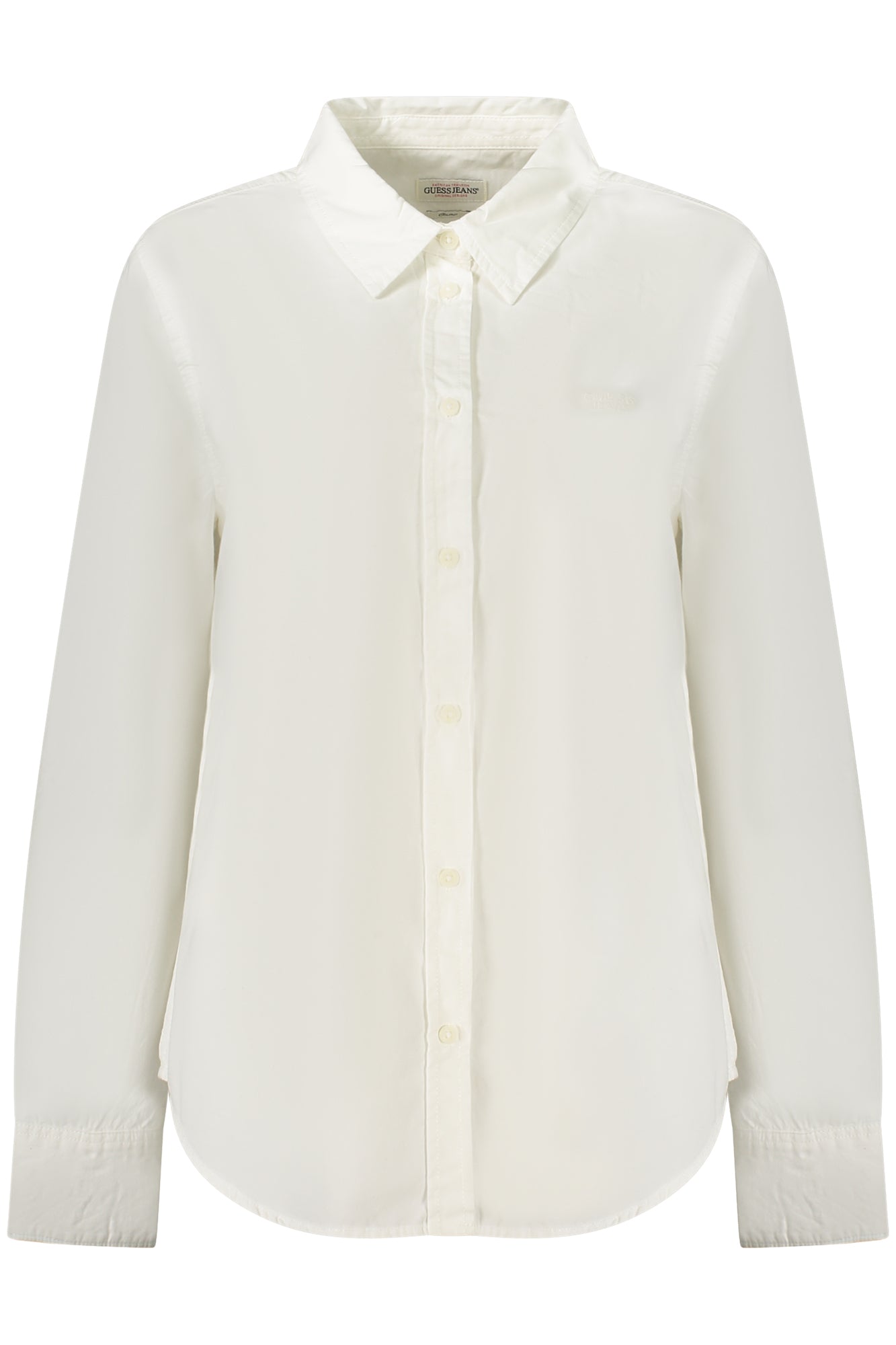 W4YH68WGCF1_BIG011 – Elegantes Damen-Hemd: Weiß, langer Arm, italienischer Kragen – Größe: S, M – Farbe: Bianco