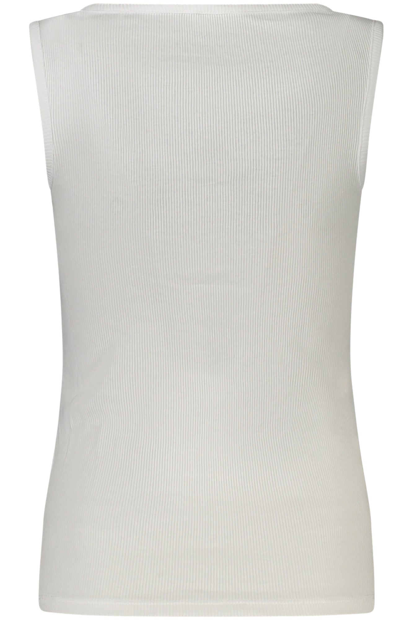 W4RP46K1814_BIG011 – Elegantes weißes Damen-Tanktop mit Strass und Bio-Baumwolle – Größe: XS, S, M, L – Farbe: Bianco