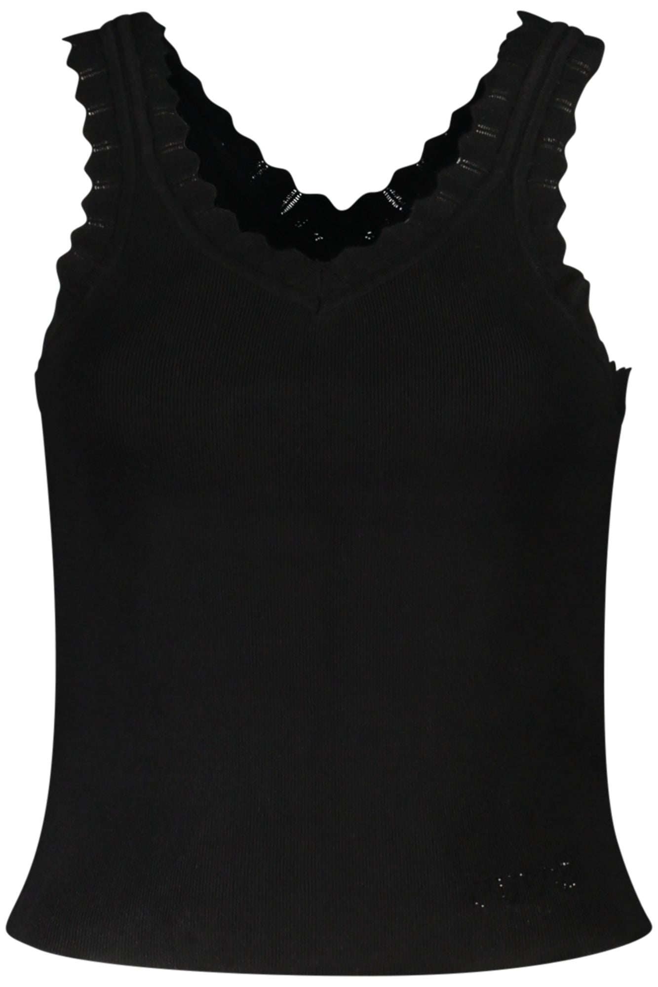 W4GZ30Z2Y72_NEJBLK – Elegant schwarzes Damen Tanktop mit Strass & V-Ausschnitt entdecken – Größe: XS, M, L, S – Farbe: Nero