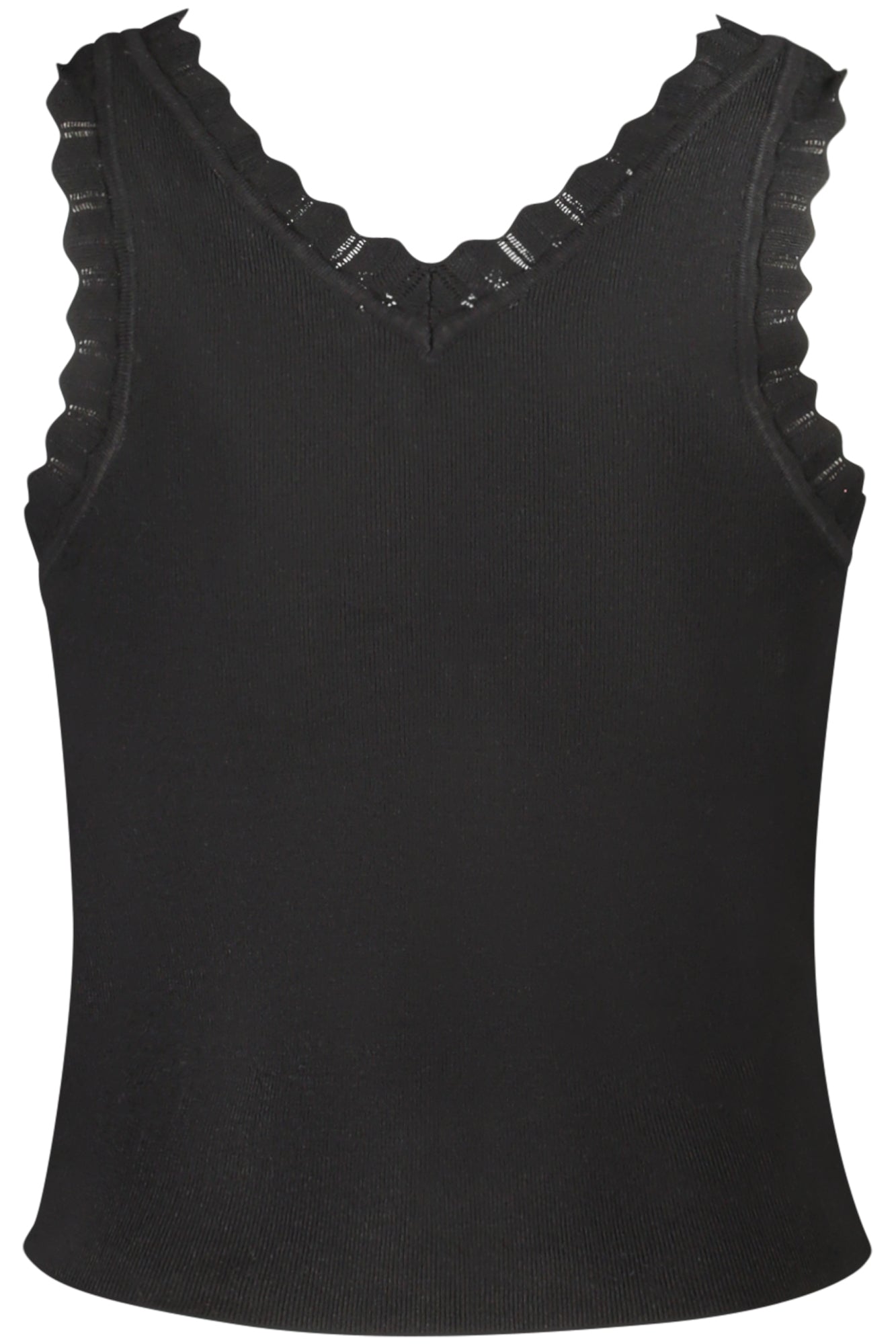 W4GZ30Z2Y72_NEJBLK – Elegant schwarzes Damen Tanktop mit Strass & V-Ausschnitt entdecken – Größe: XS, M, L, S – Farbe: Nero