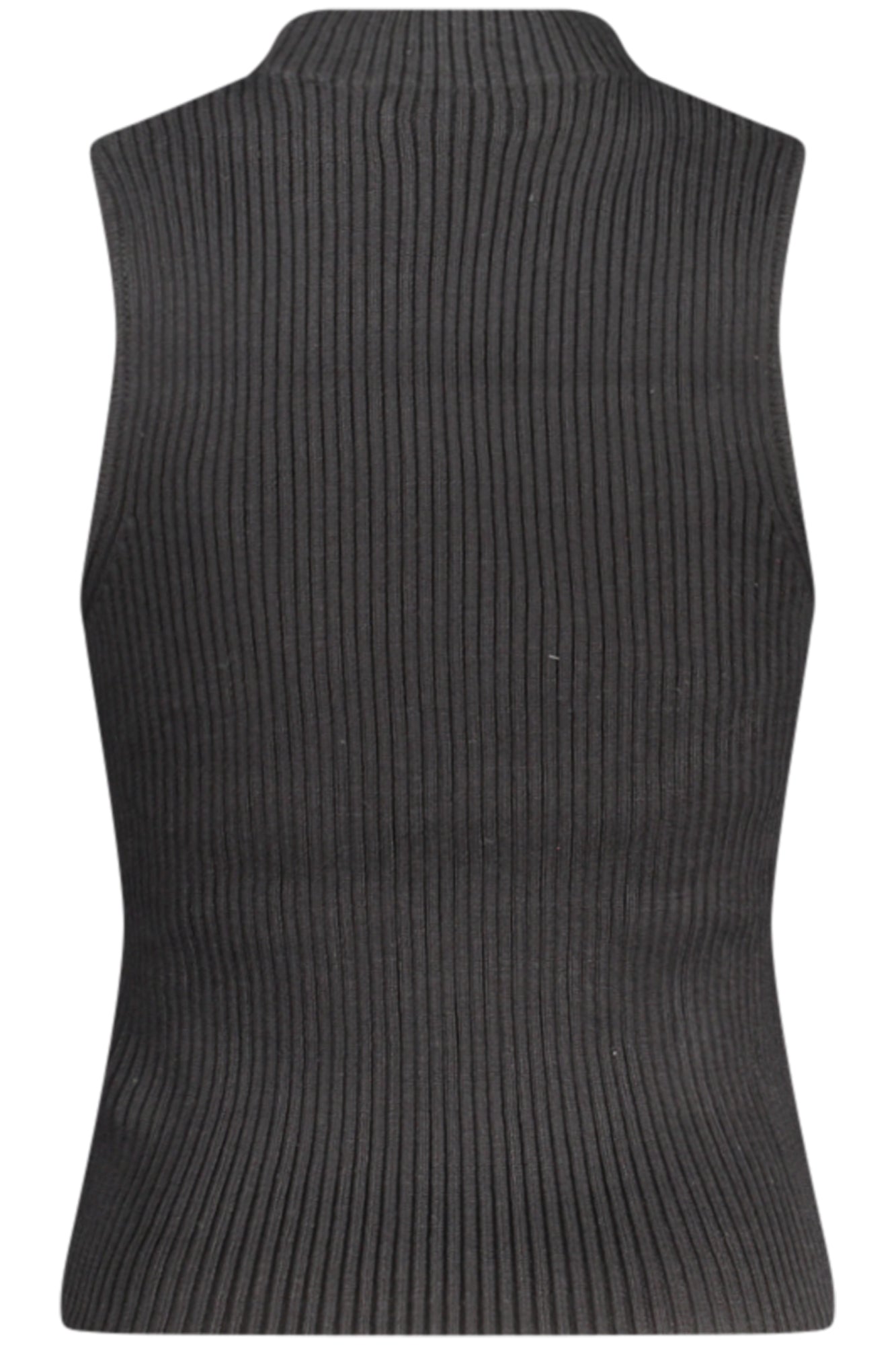 W5RR29Z3C71_NEJBLK – Stylisches Damen-Tanktop in Schwarz mit breiten Trägern und hohem Kragen – Größe: XS, S, M, L – Farbe: Nero