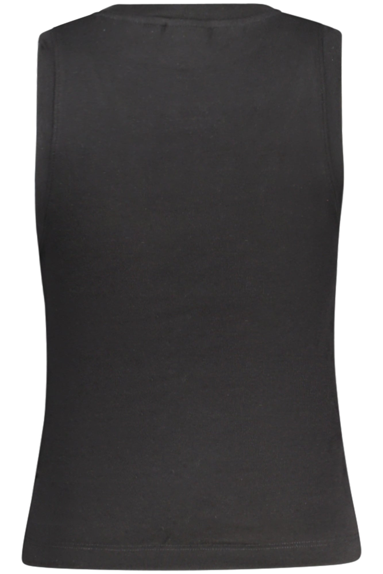 V5RP14KCOI1_NEJBLK – Stylisches Damen-Tanktop in Schwarz mit Rundhals und Logo-Stickerei – Größe: XS, S, M, L – Farbe: Nero