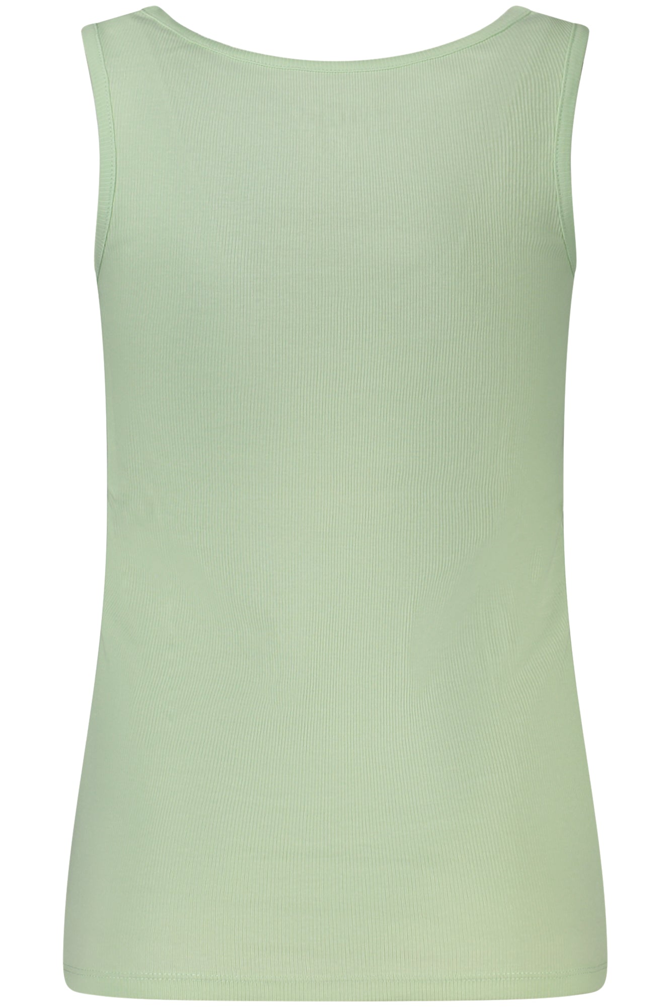 W4GP16K1814_VEA82R – Damen Tanktop: Breite Träger, Strass, Bio-Baumwolle in Grün – Größe: XS, S, M, L – Farbe: Verde