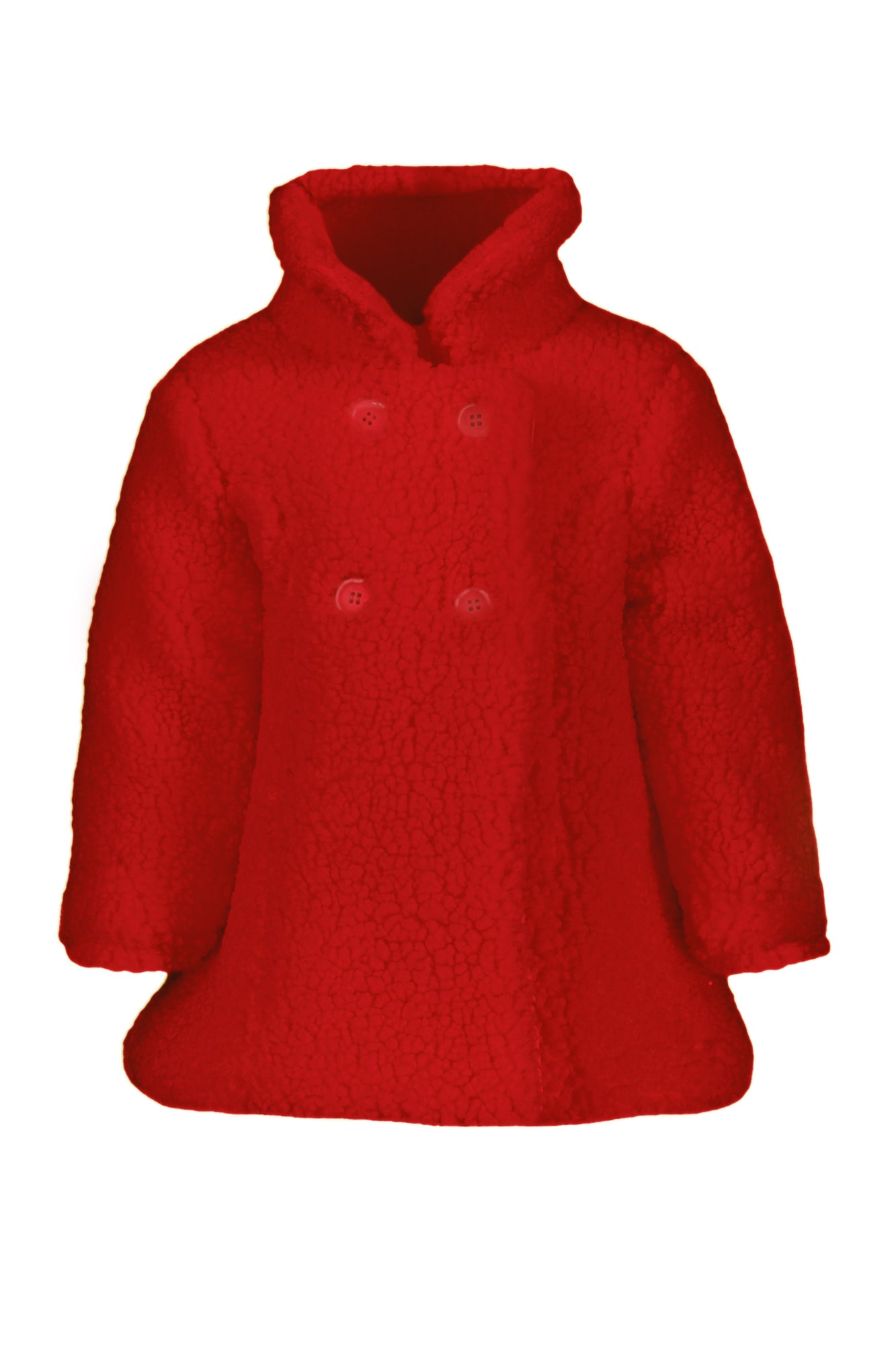 A3BL00WFSC0_ROG5R0 – Stylischer Mädchenmantel in Rot mit Knopfleiste & Logo-Design – Größe: 3-6M, 0-3M, 6-9M – Farbe: Rosso