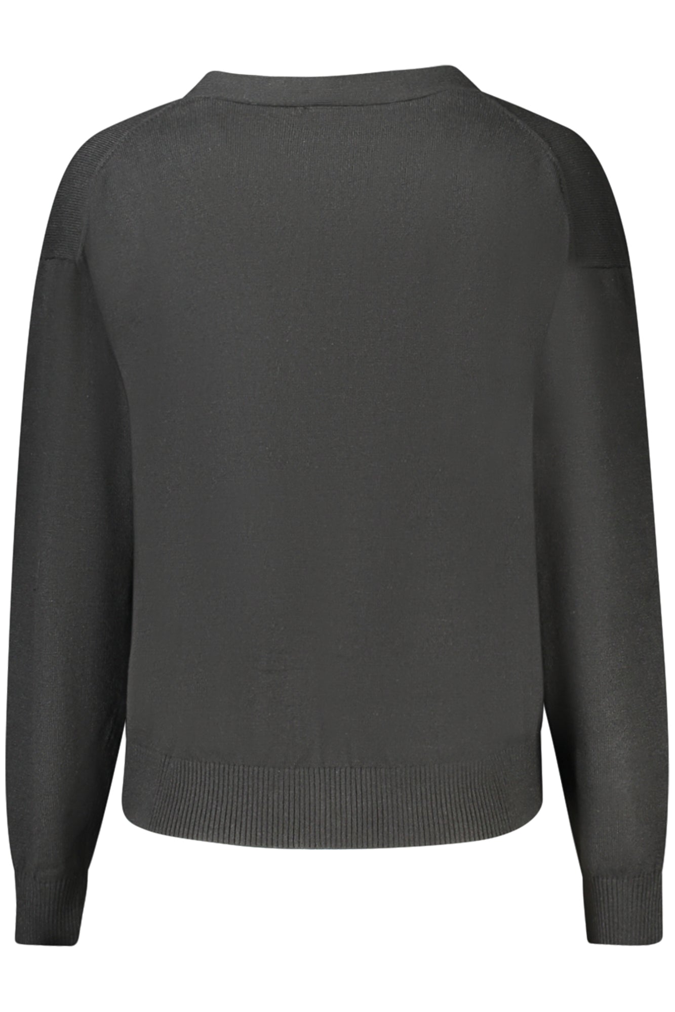 W4BR16Z3HO2_NEJBLK – Eleganter Damen-Cardigan in Schwarz mit V-Ausschnitt und Applikation – Größe: XS, S, M, L – Farbe: Nero